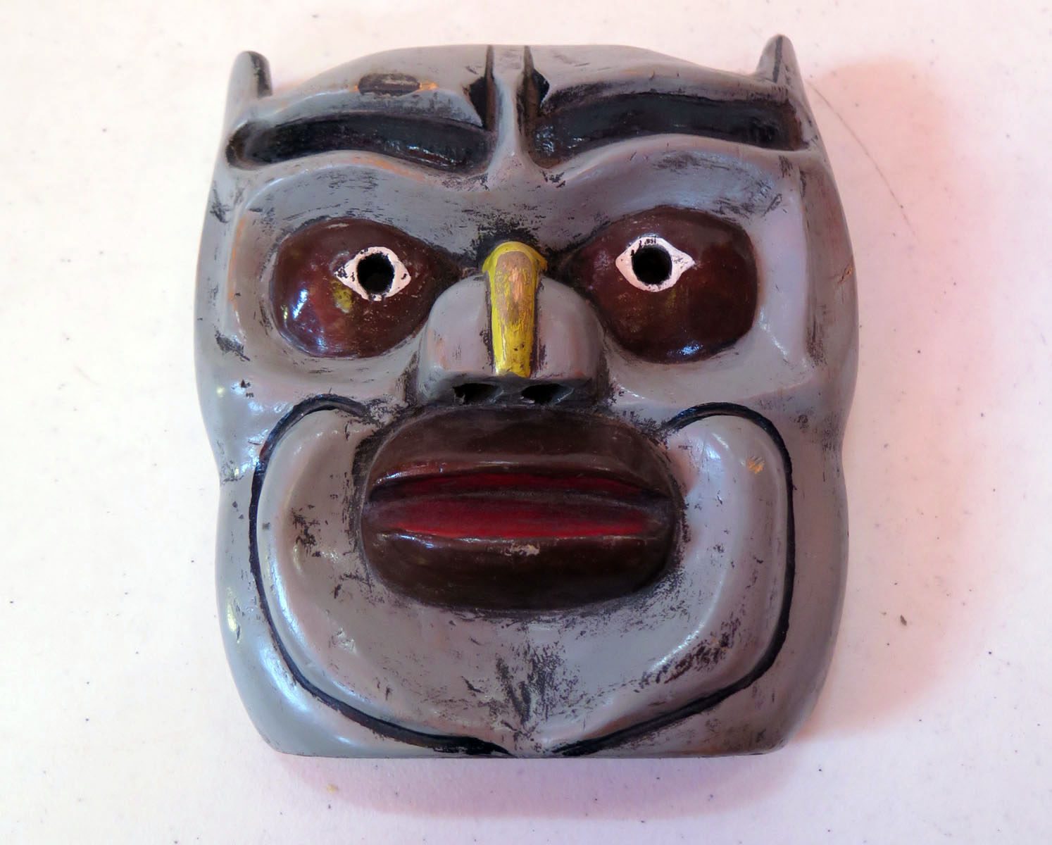 Native Northwest Carved Wood Owl Mask