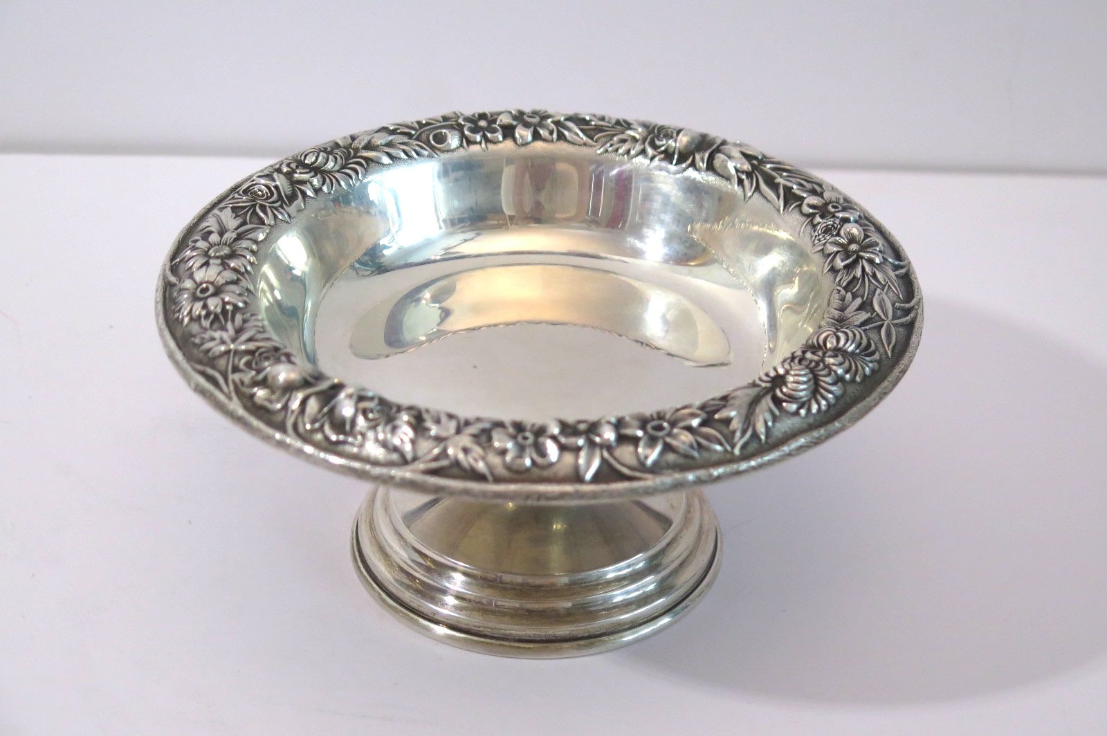 S Kirk & Son Inc. Sterling Silver Repousse Compote