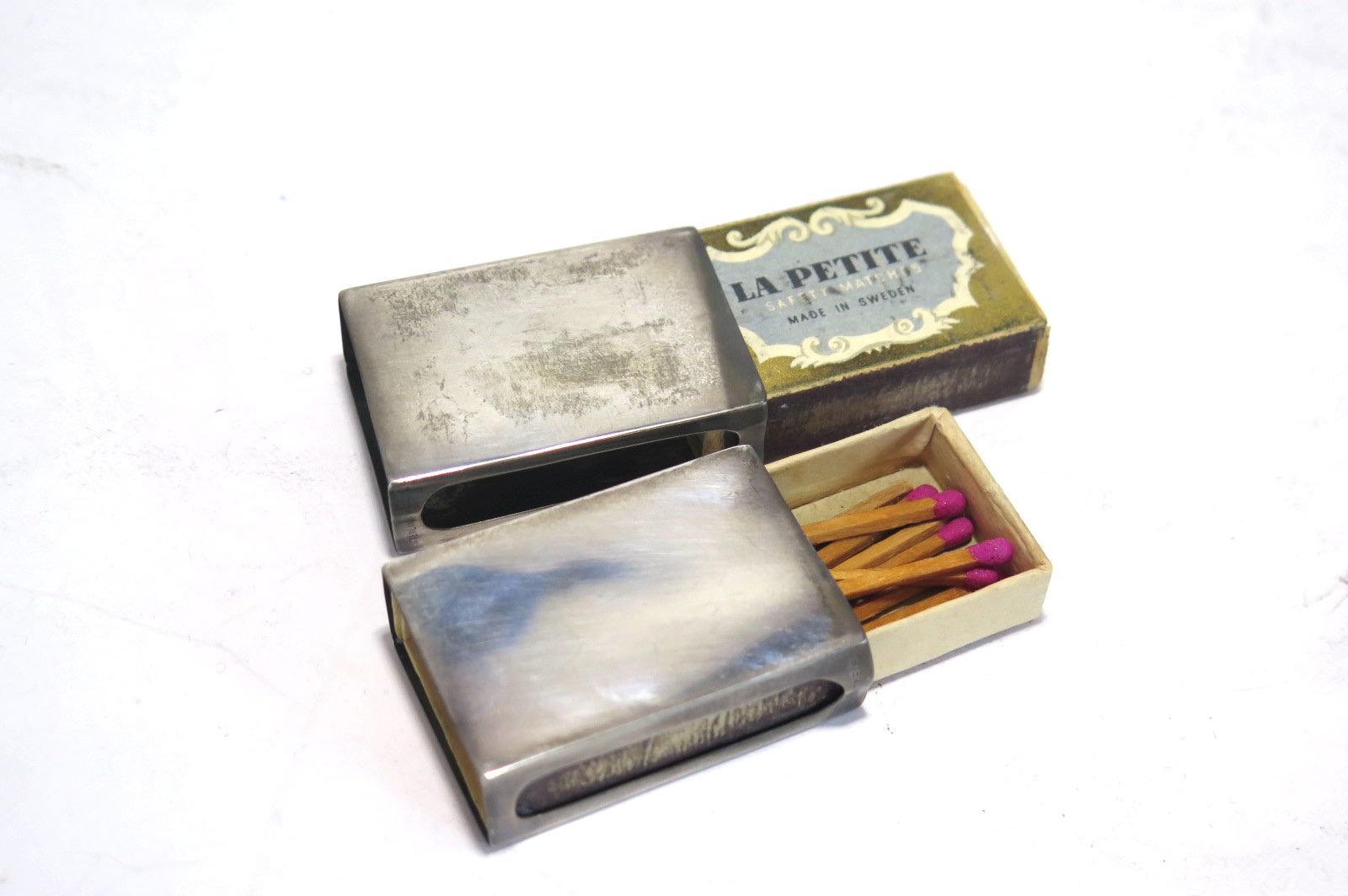 Webster Company Sterling Silver Matchbox Set of 2