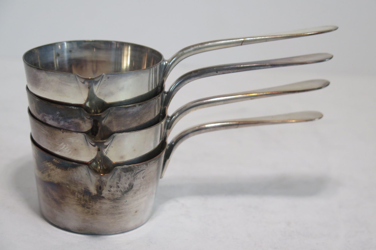 Exeter Silver Plated Copper Brandy Warmer Cup with Handles Set of Four