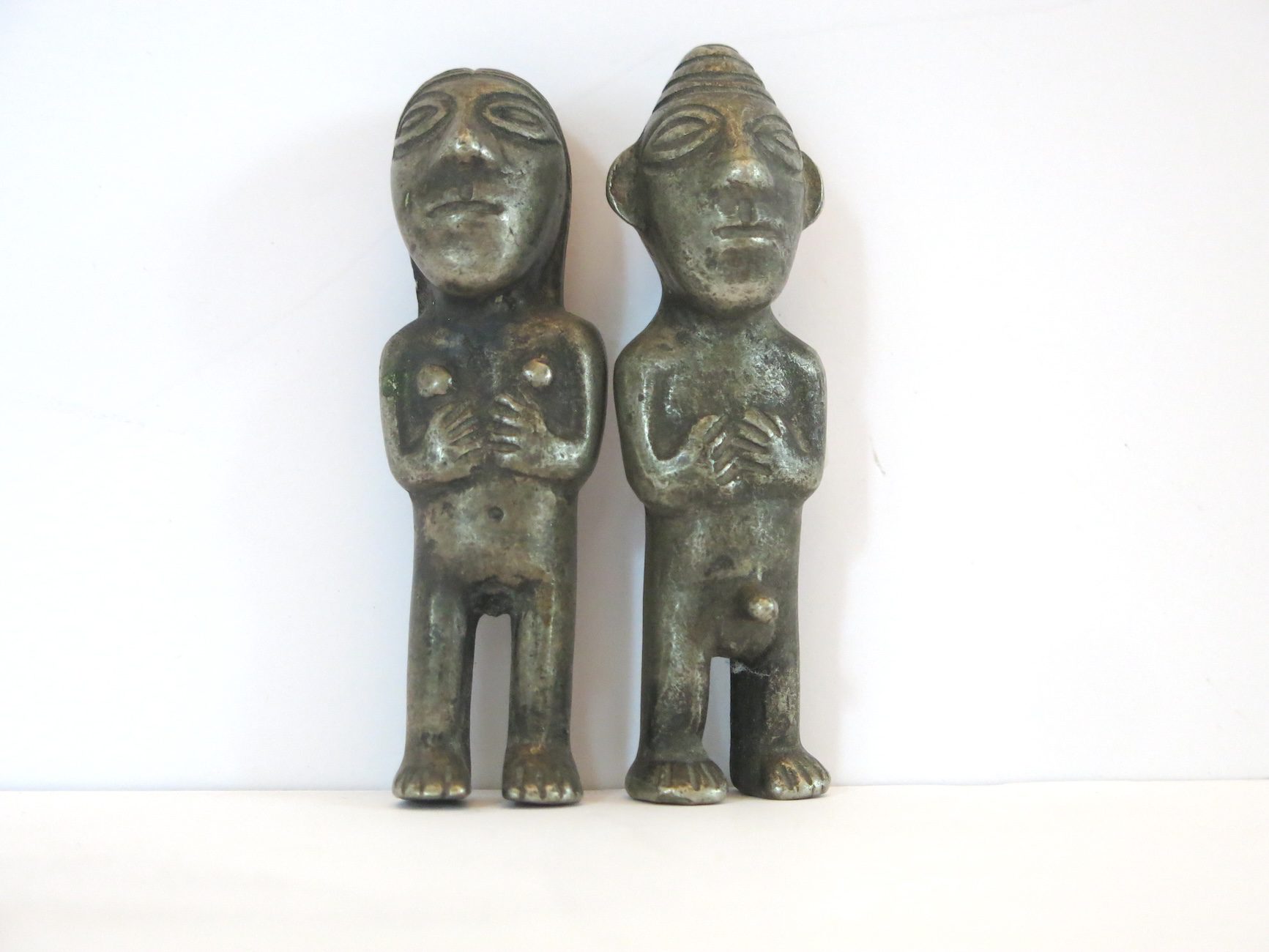 Peruvian Iron Pachapapa and Pachamama Idols