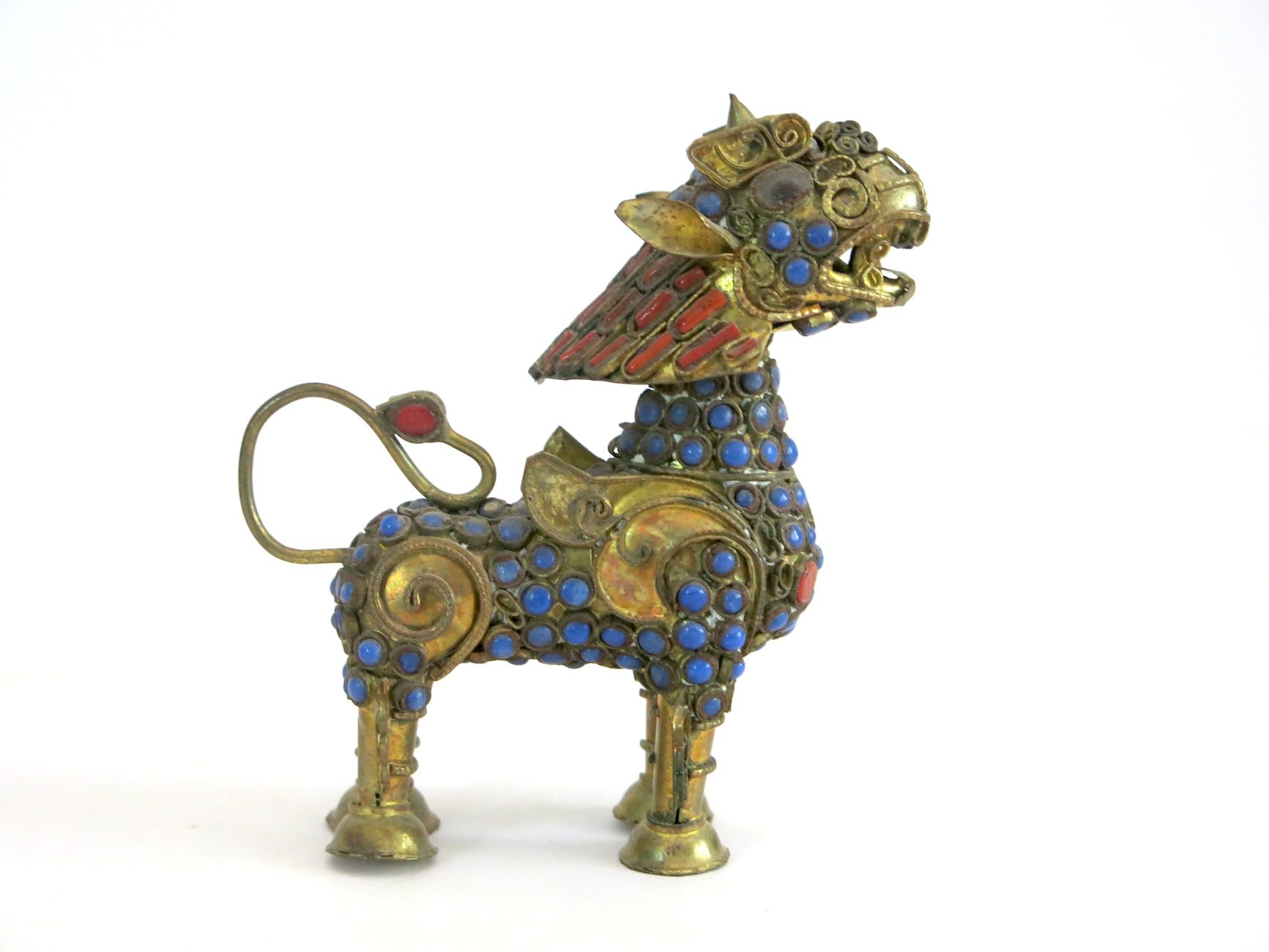 Vintage Tibetan Lion Dog Figurine