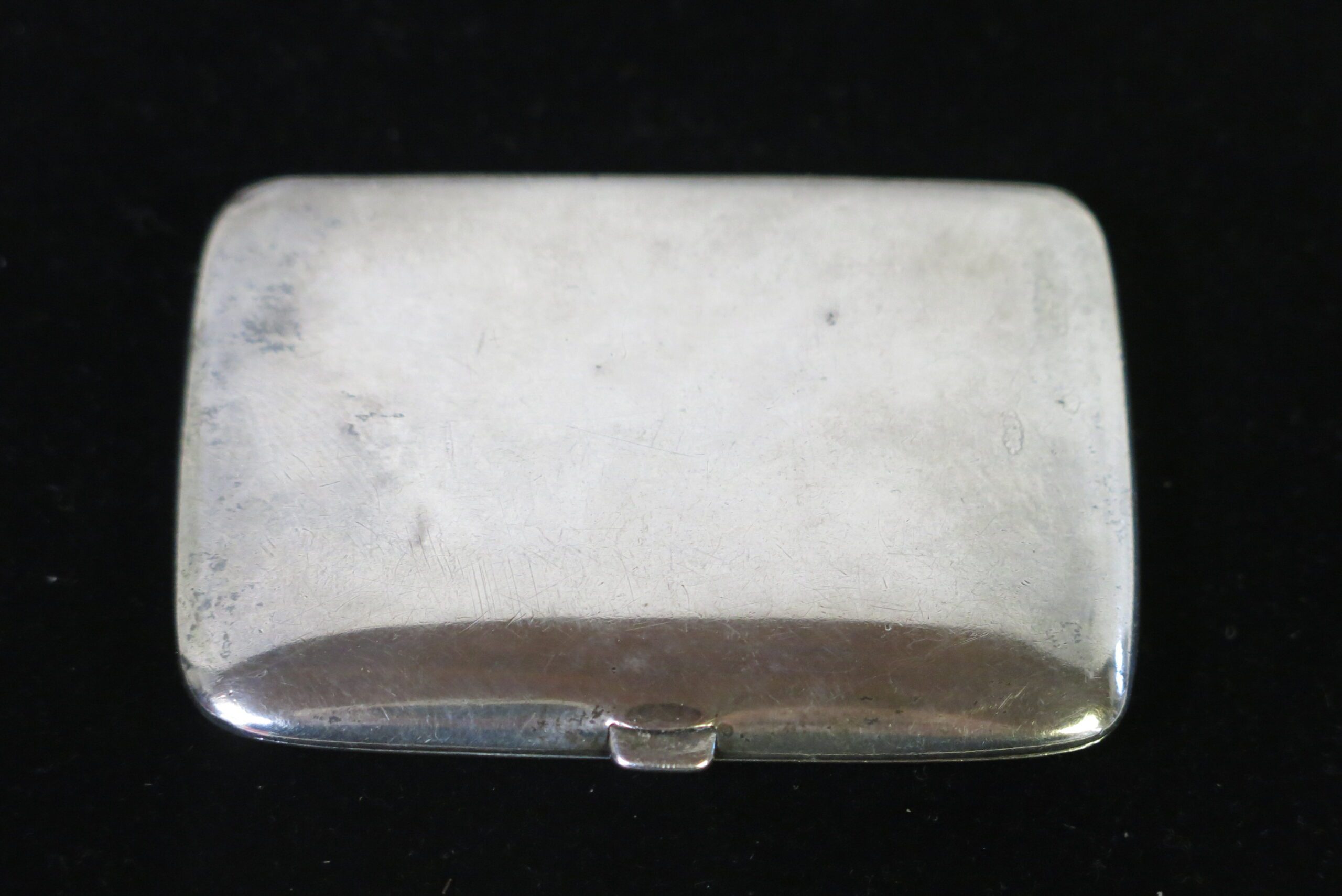 Ca. 1835 Sterling Silver and Gold Wash Hinged Georgian Dance Card Case