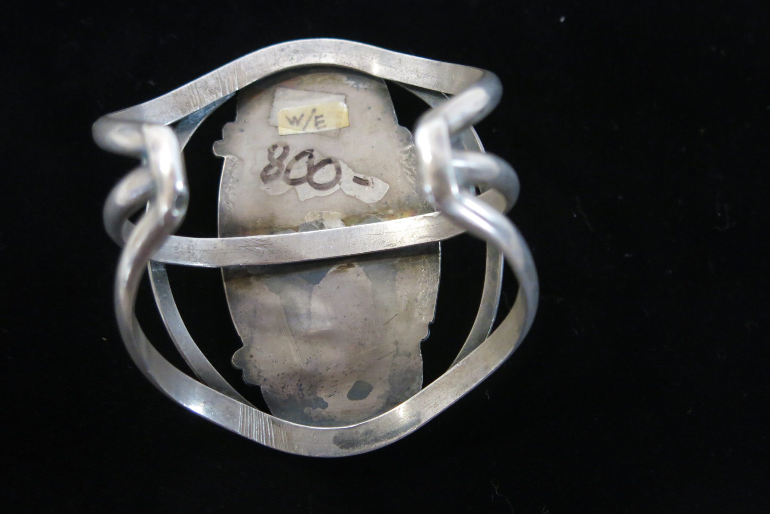 Vintage Navajo Sterling Silver and Royston Turquoise Cuff Bracelet - Image 5