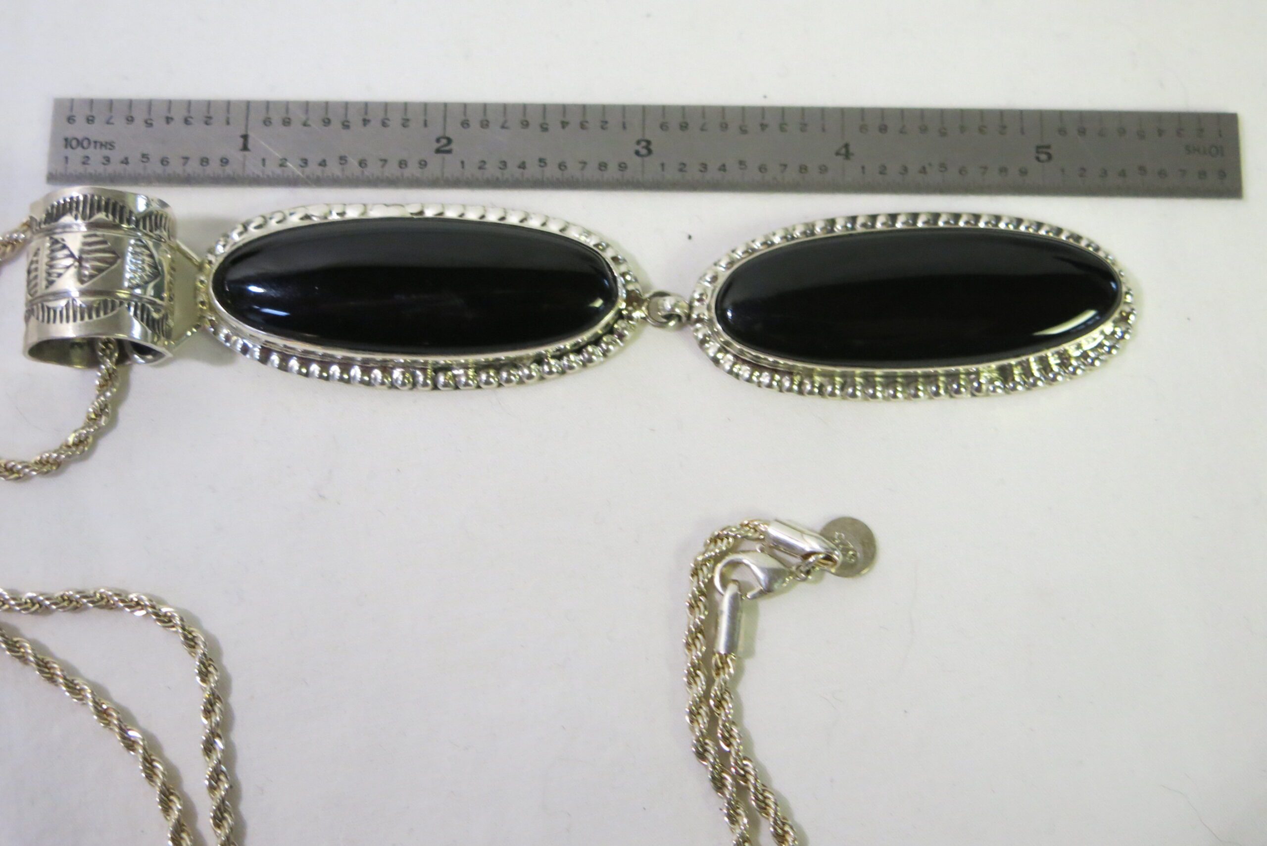 Billy Jaramillo Sterling Silver and Black Onyx Double Pendant Necklace - Image 4