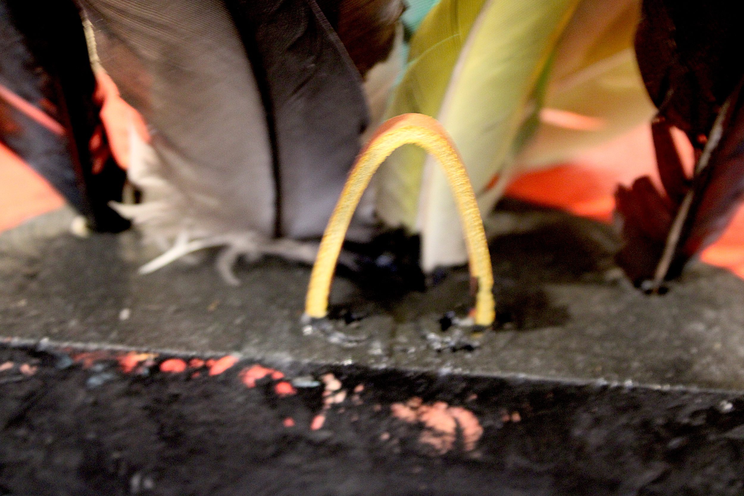 Gregory Lomayesva Red/Green/Blue Hopi Folk Art Kachina Mask - Image 7