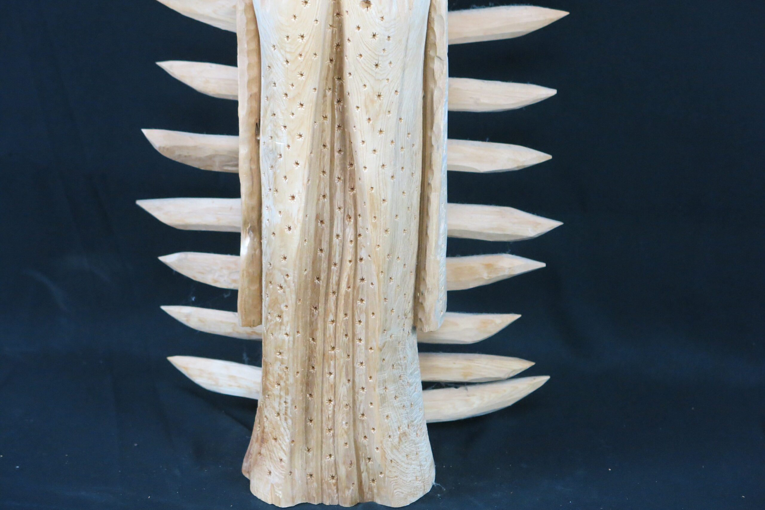 Leonardo Salazar Our Lady of Guadalupe Carved Cedar Bulto - Image 5