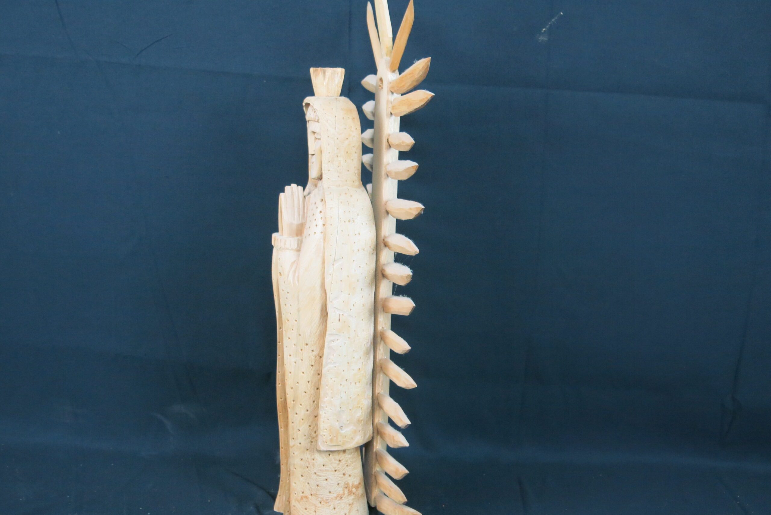 Leonardo Salazar Our Lady of Guadalupe Carved Cedar Bulto - Image 6