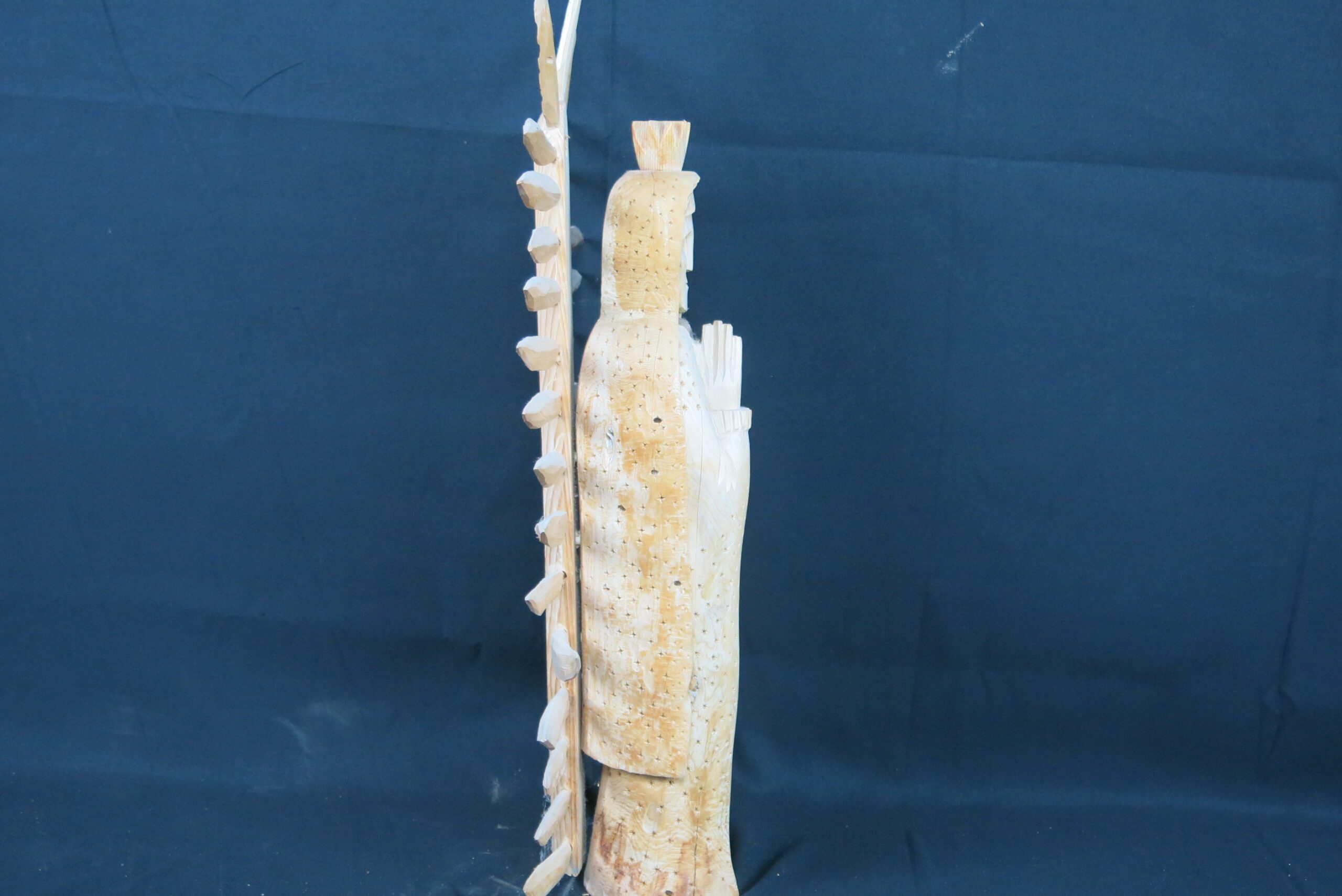 Leonardo Salazar Our Lady of Guadalupe Carved Cedar Bulto - Image 8