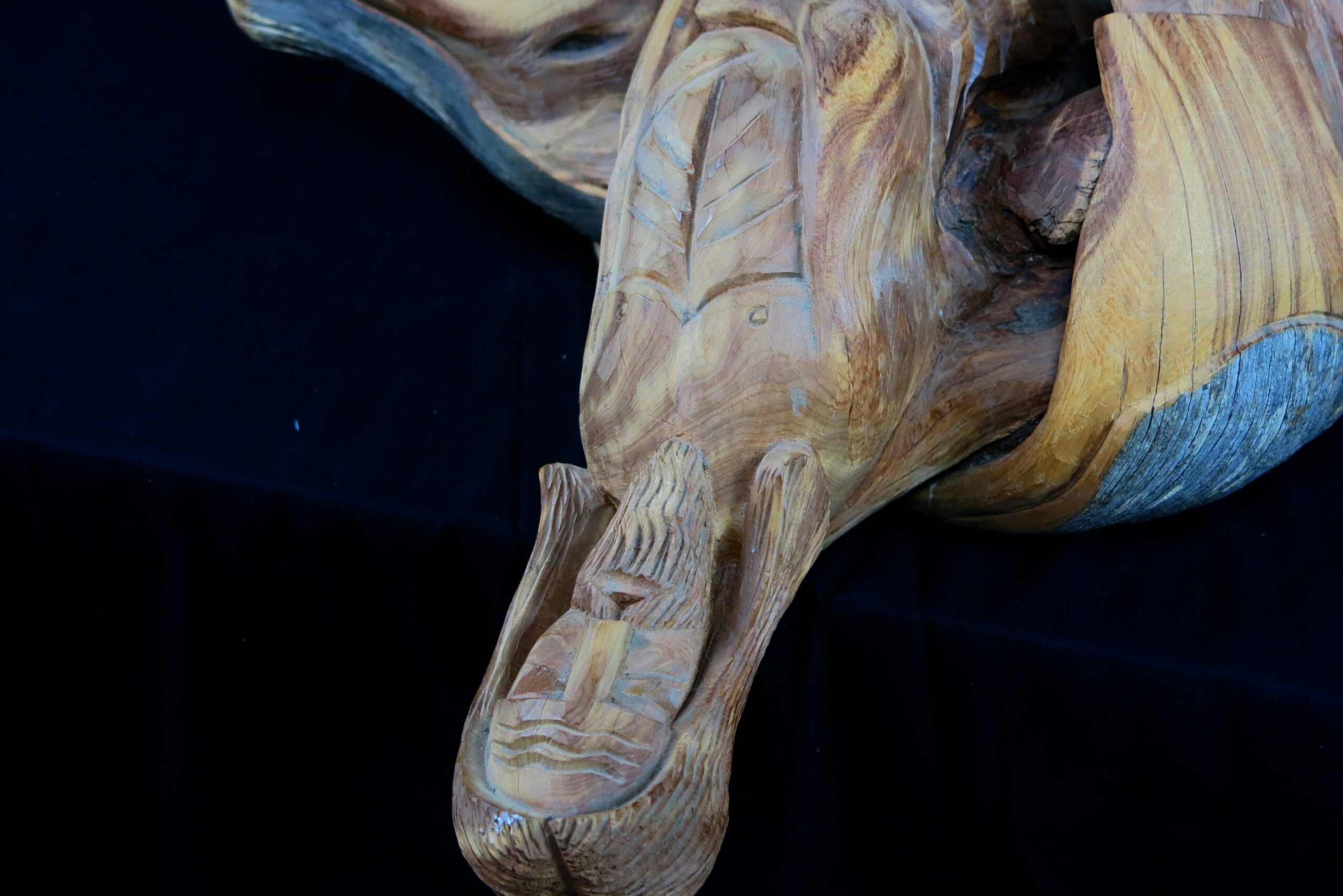 Ernesto Salazar Cedar Root Bulto Carving - Mary with the Crucified Christ - Image 4