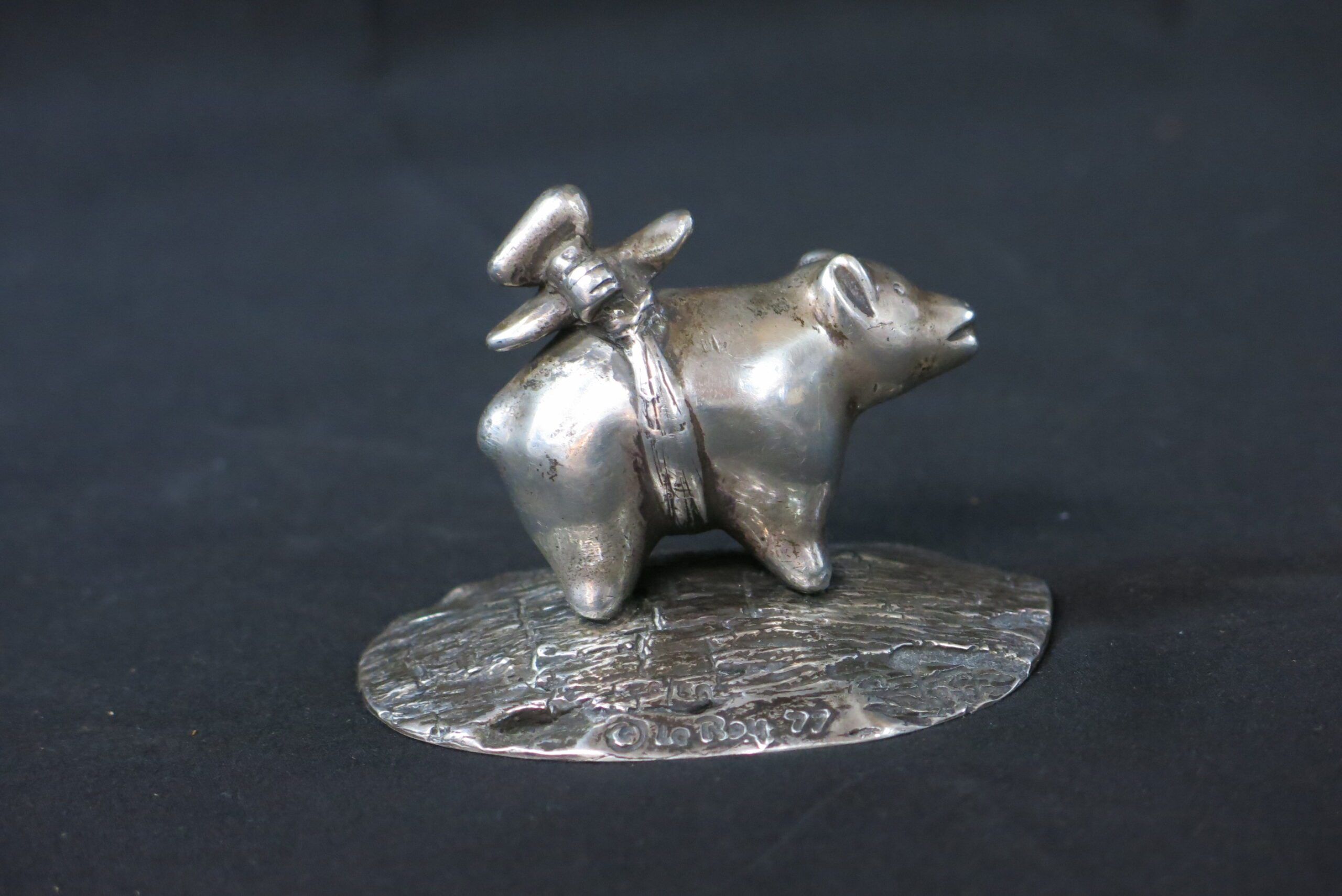 Le Roy ’77 Silver Plated Brass Bear Fetish Sculpture