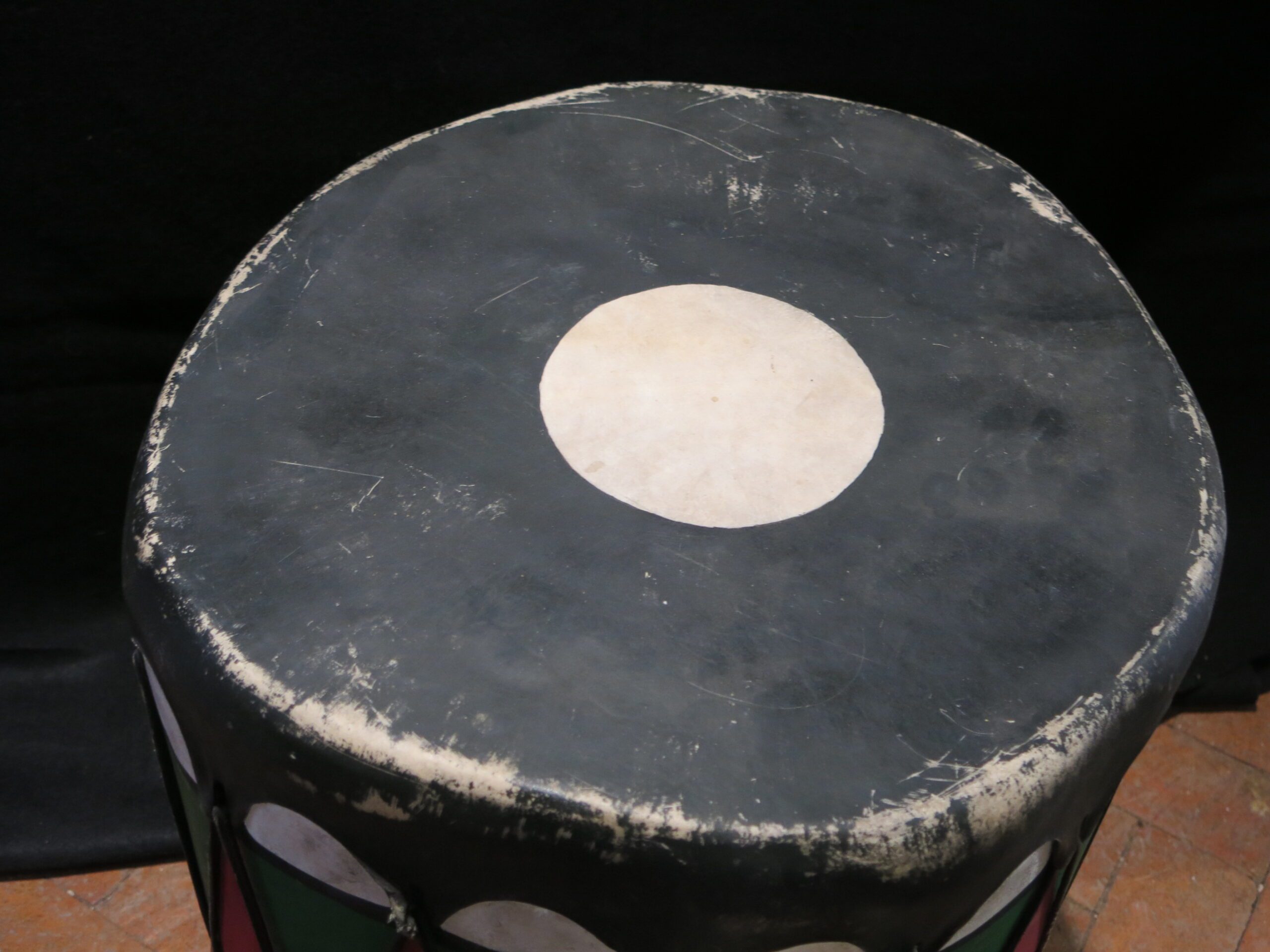 Vintage Cochiti Pueblo Painted Plaza Drum - Image 3