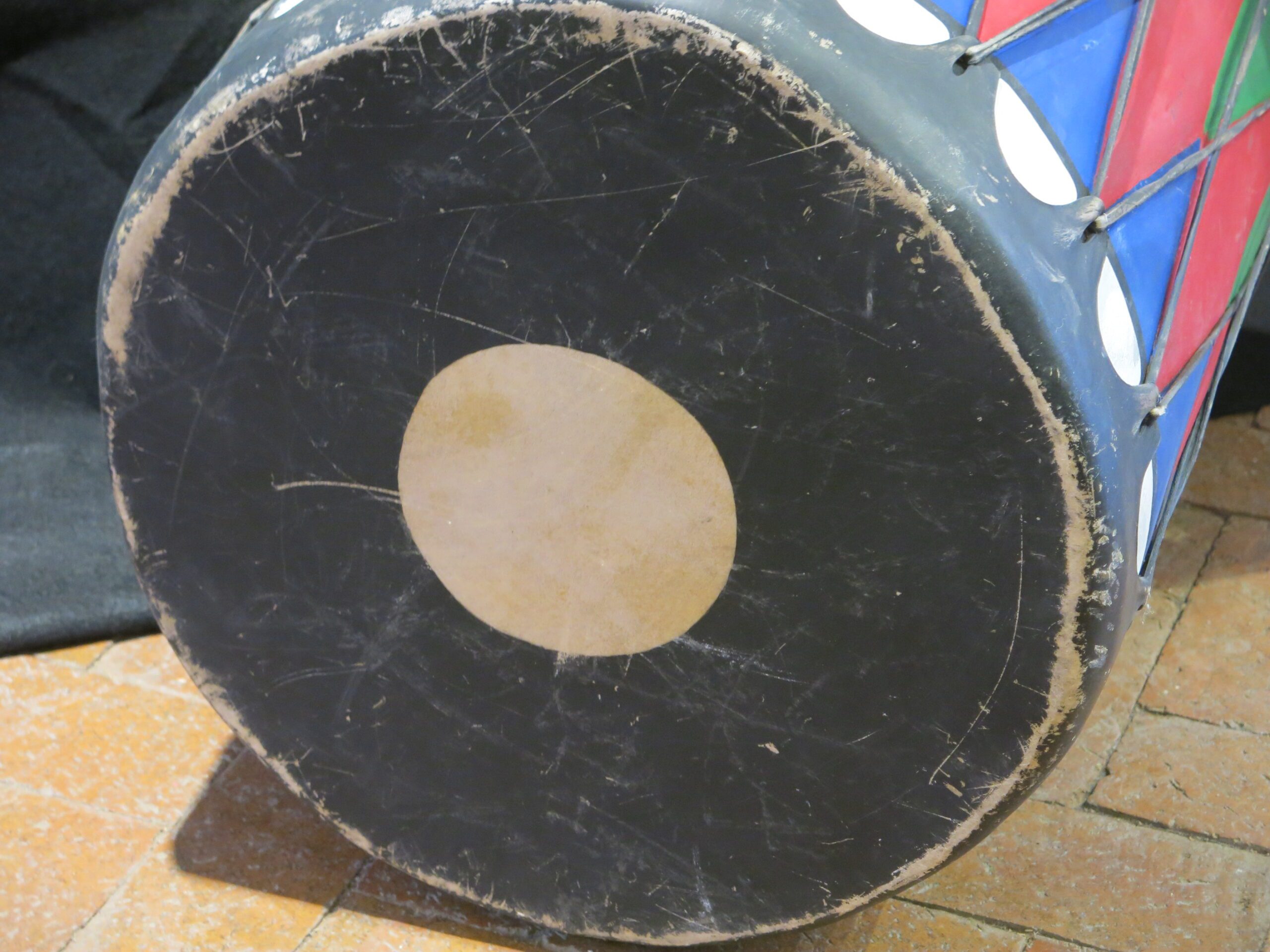 Vintage Cochiti Pueblo Painted Plaza Drum - Image 6