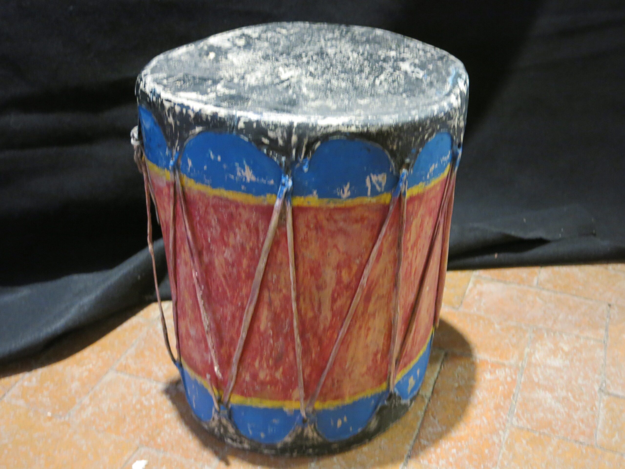 Vintage Cochiti Pueblo Painted Drum