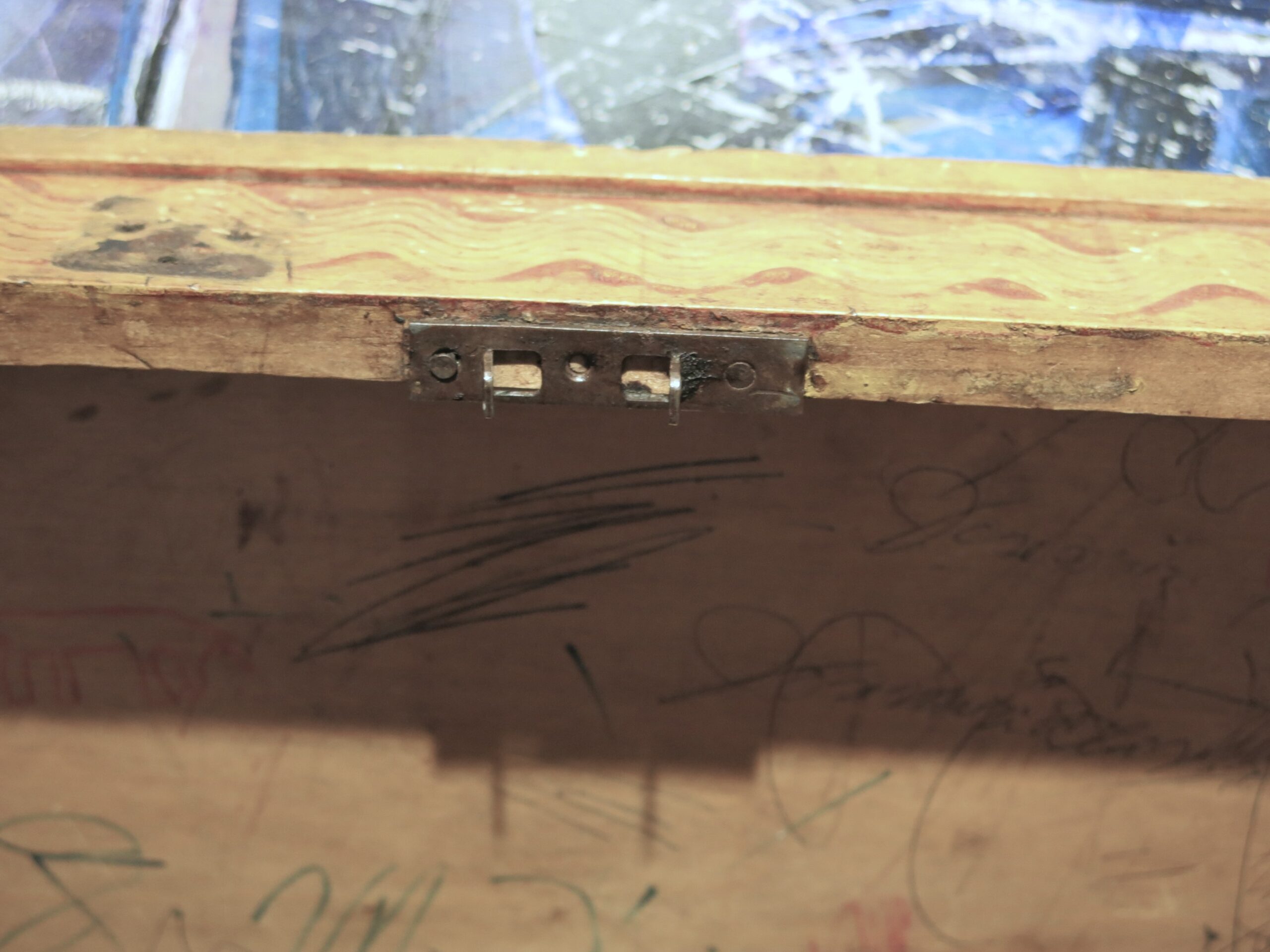 19th C. Hand Stenciled Pennsylvania Dutch Farmhouse Storage Chest - Image 8