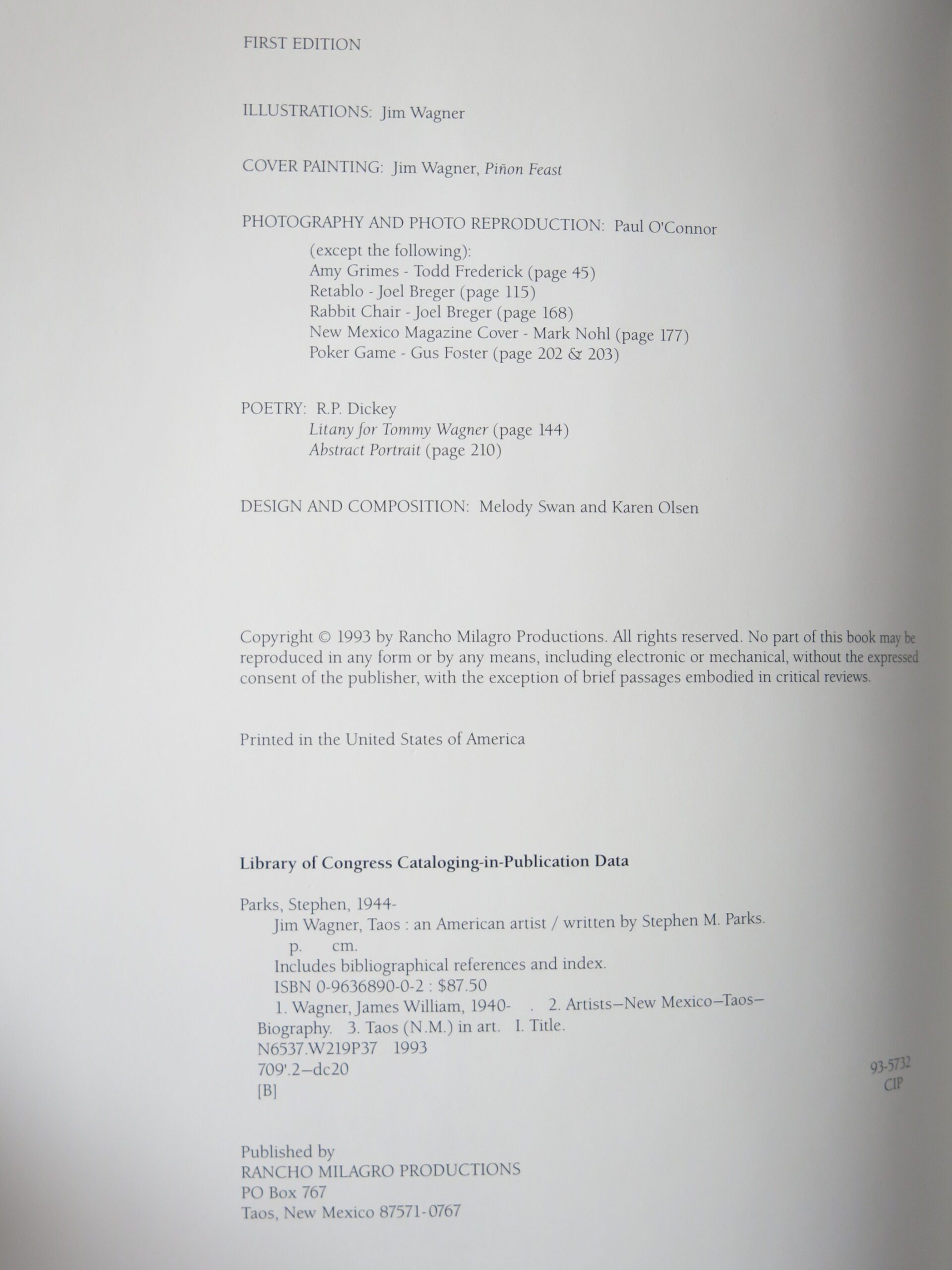 Jim Wagner, Taos An American Artist Signed Hardcover Book in Hand Painted Box - Image 8