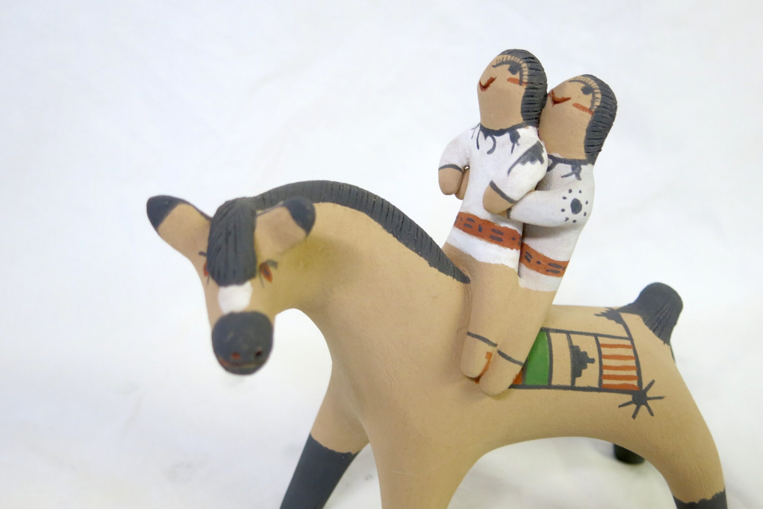 Clifford Kim Fragua Brown Horse With 2 Children Storyteller