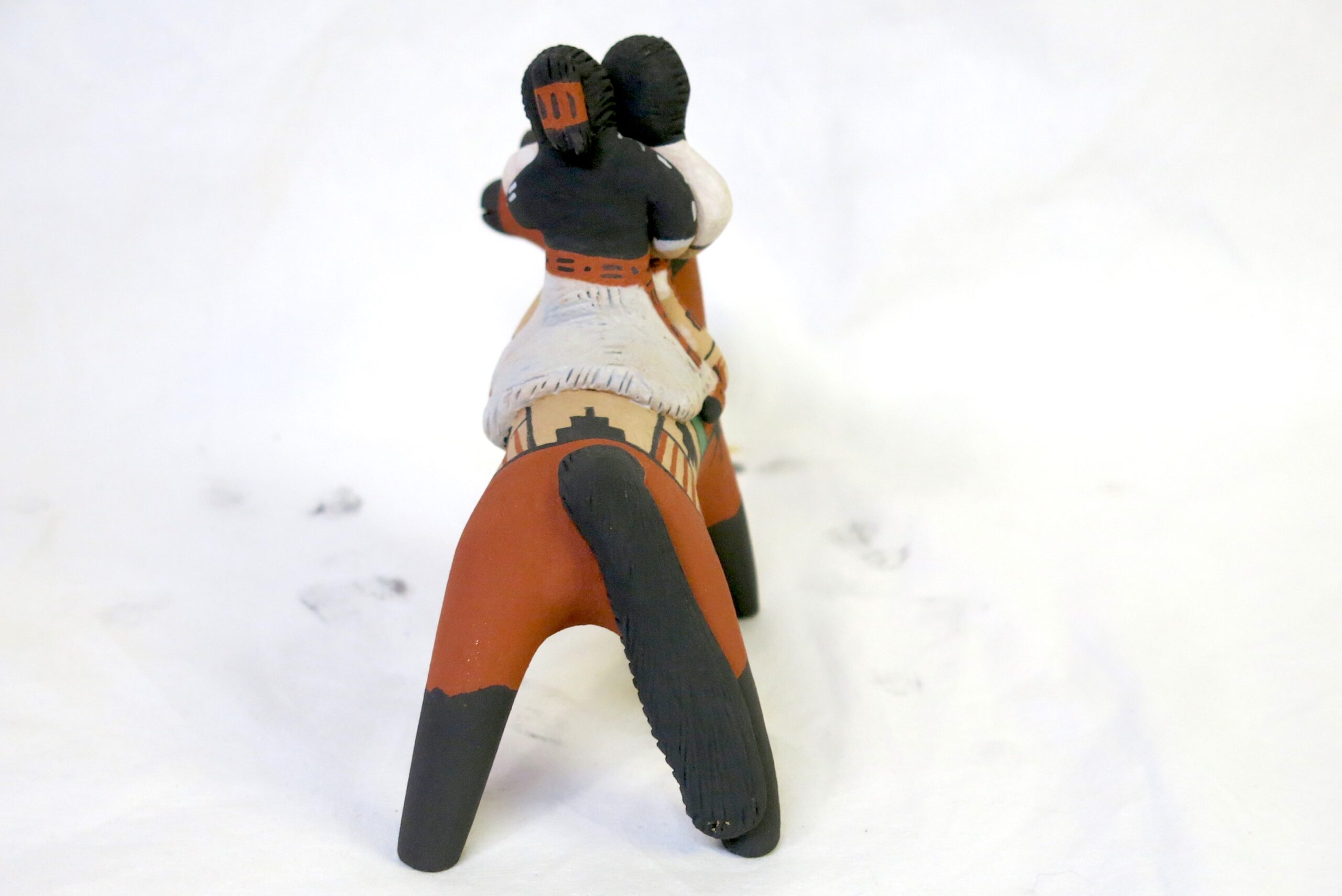 Clifford Kim Fragua Red Horse with 2 Children Storyteller Figurine - Image 5