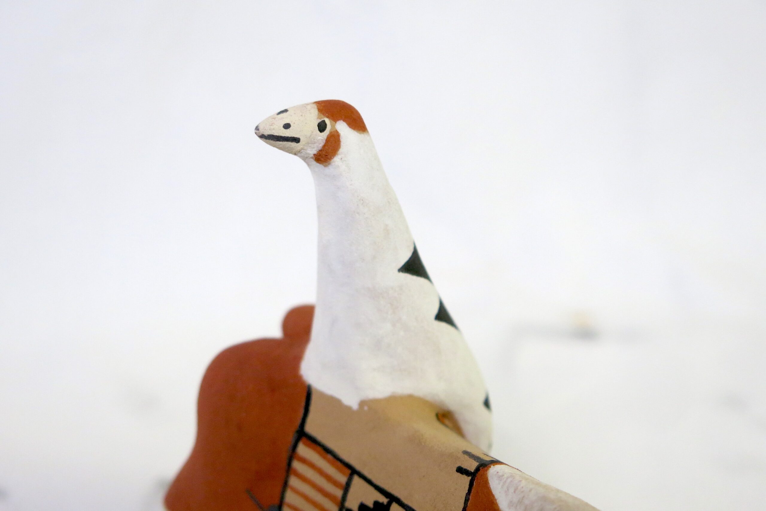 Clifford Kim Fragua Cow with Bird Storyteller Figurine - Image 5