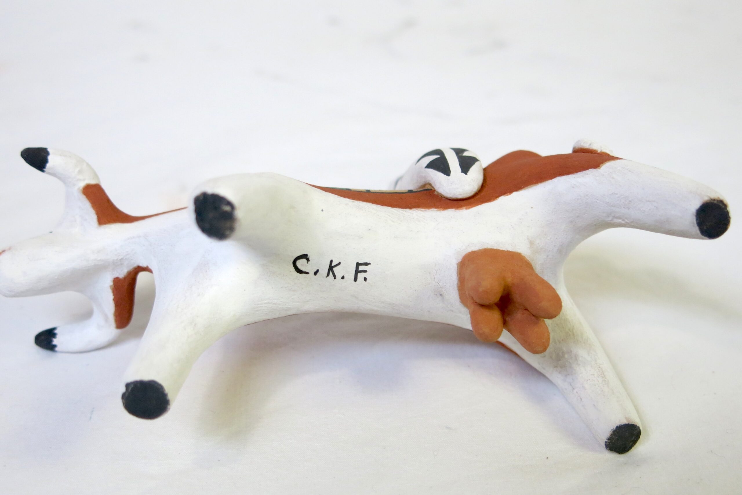 Clifford Kim Fragua Cow with Bird Storyteller Figurine - Image 7