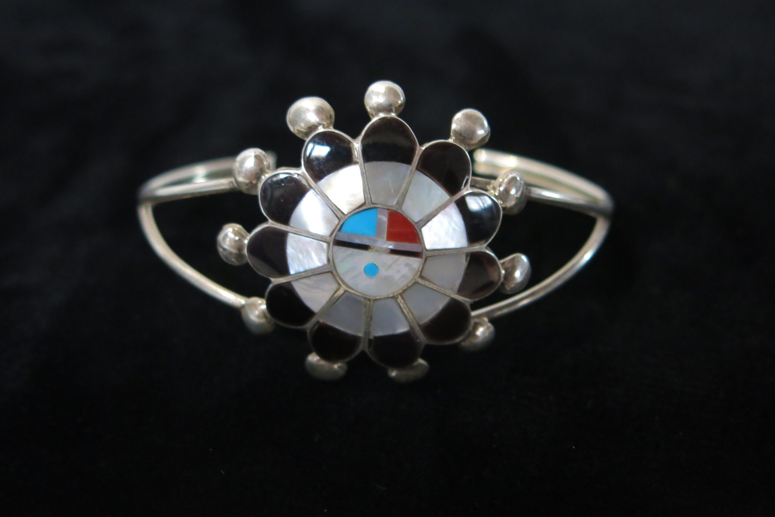 Pauline Lonjose Zuni Sun Face Cuff Bracelet