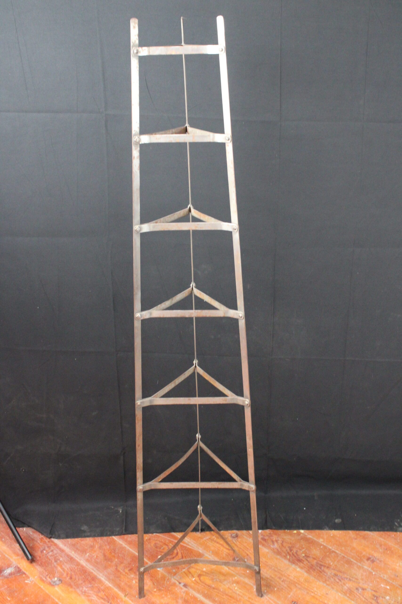 Antique Seven Tier French Tripod Pot Rack