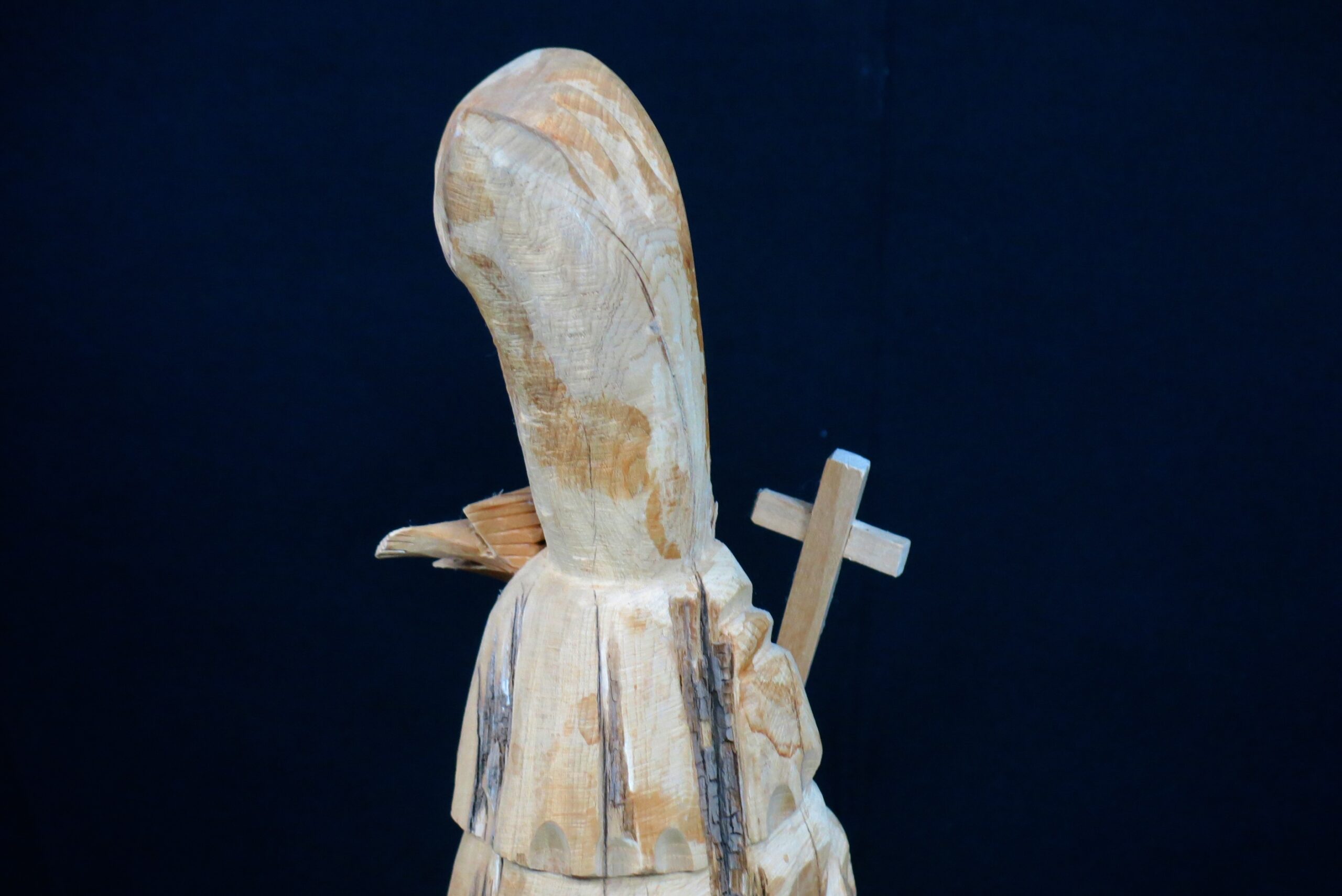 Leonardo Salazar - St. Francis With 2 Birds Bulto - Image 6