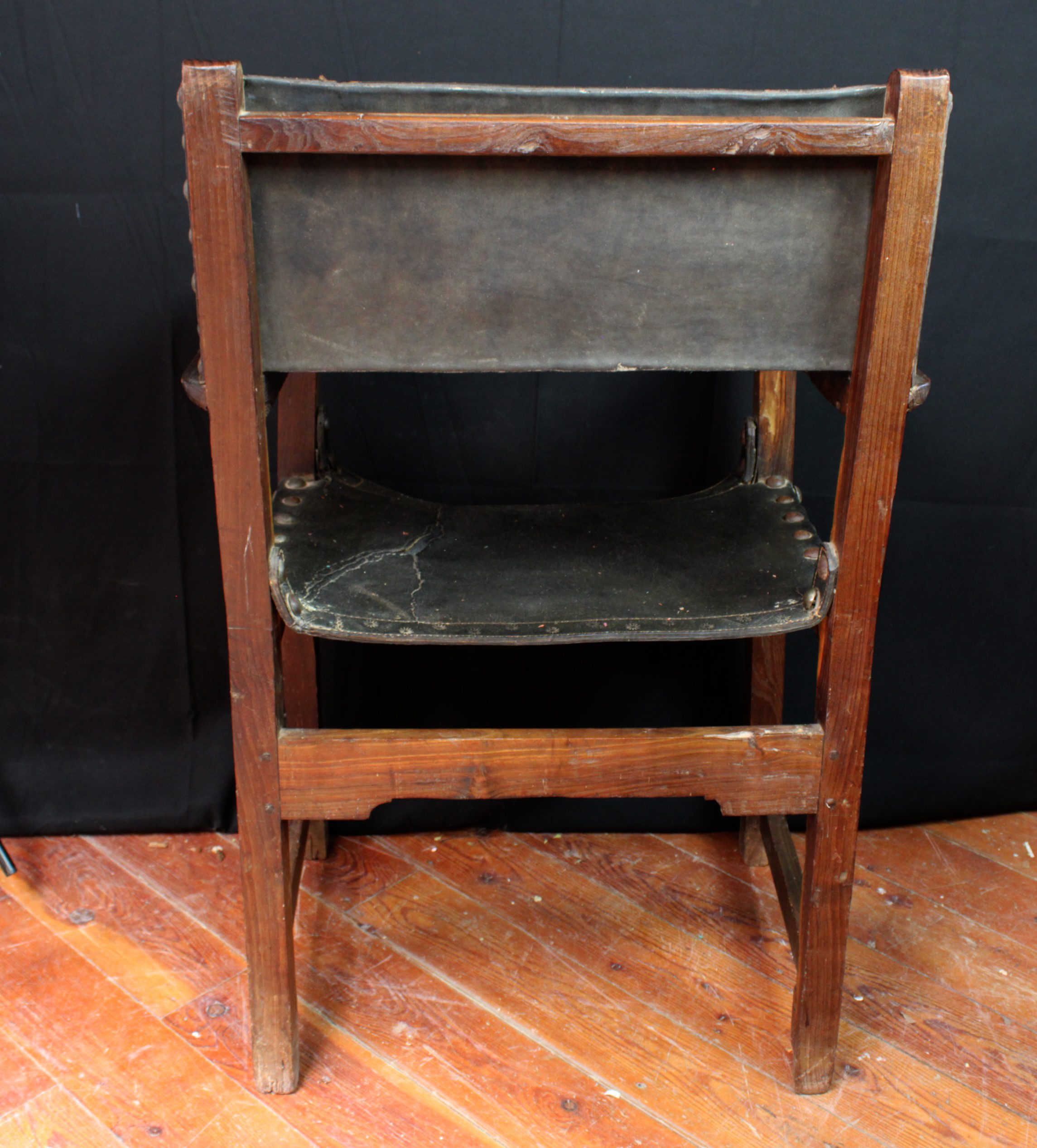 Antique Spanish Colonial Sillón de Frailero Armchair - Image 10