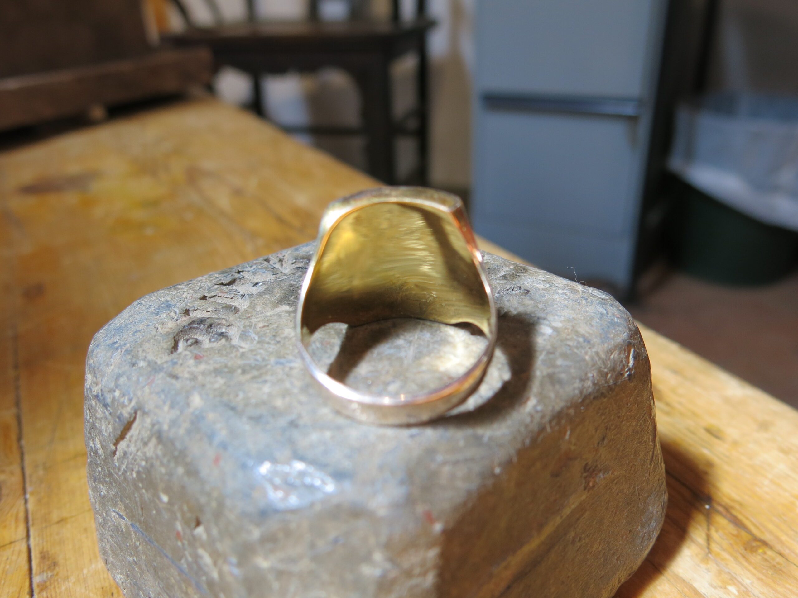 Ca. 1900 10k Gold Carved Tiger's Eye Cameo Signet 10g Ring - Image 15