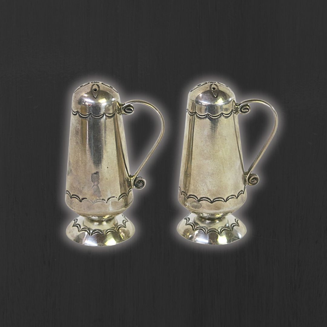 Vintage Tim Kee Whitman Silver Salt and Pepper