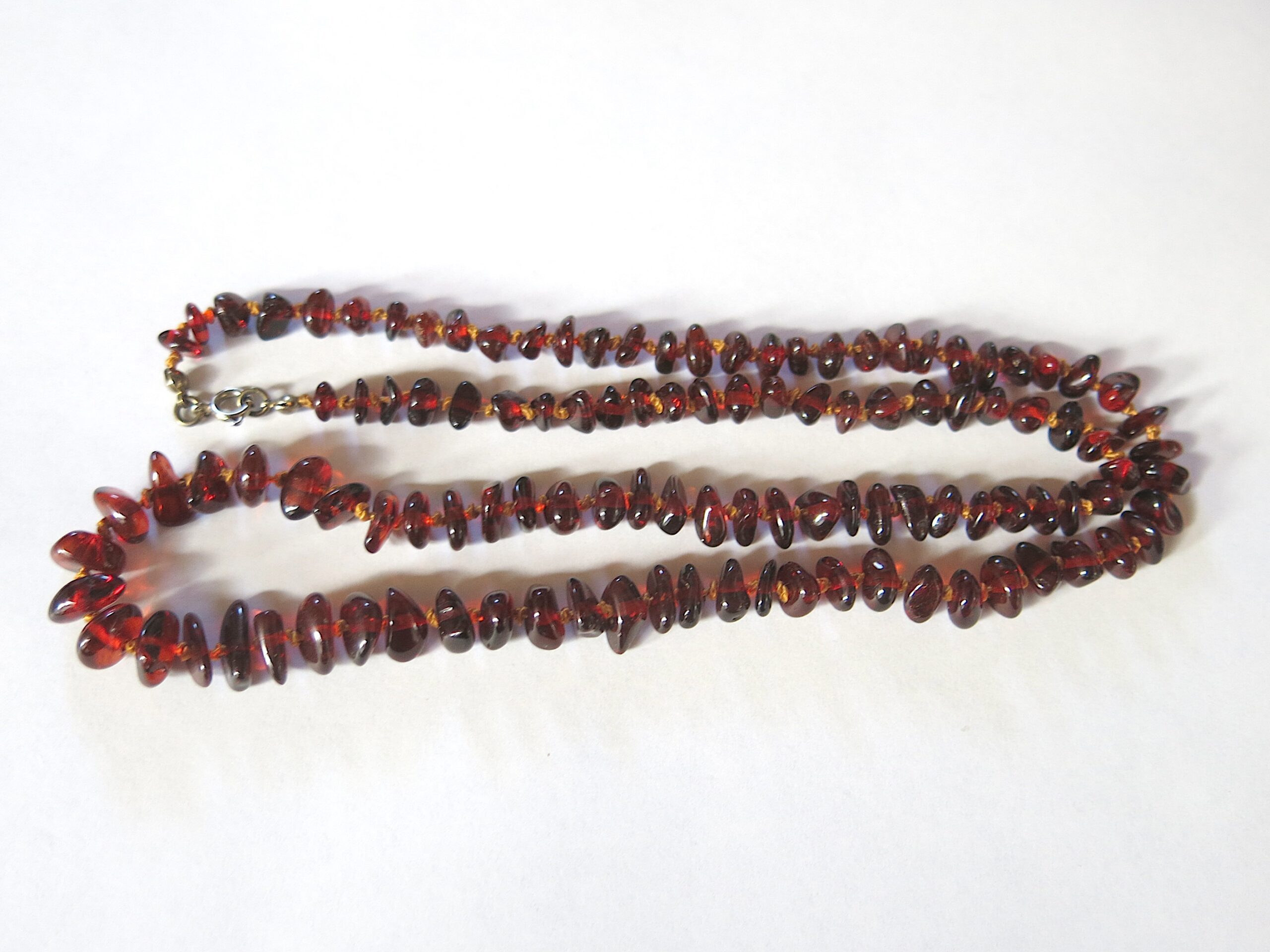 Baltic Amber Nugget Necklace 28″