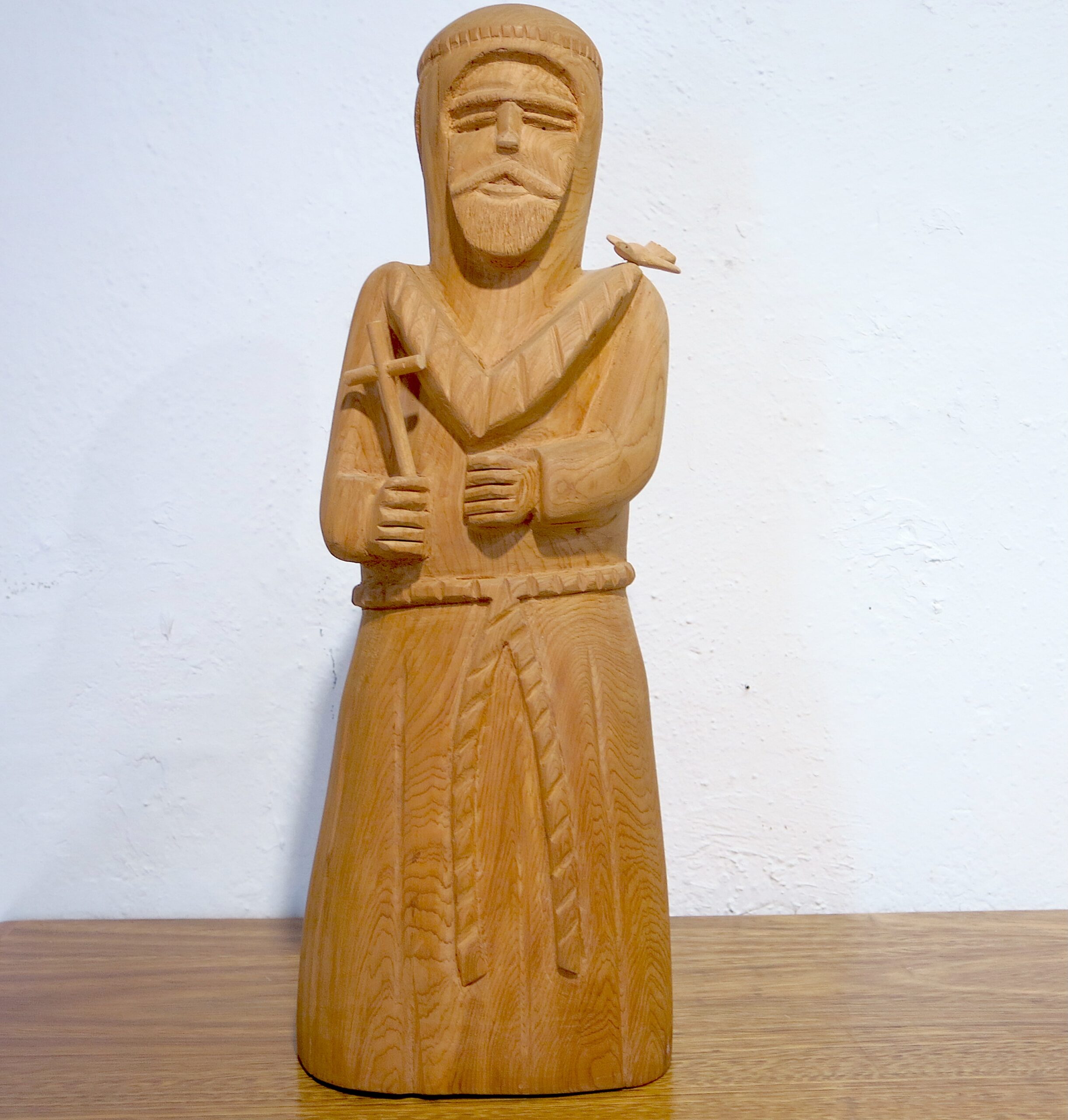 Leo “Del” Salazar Hand-Carved Cedar Bulto San Francisco St. Francis