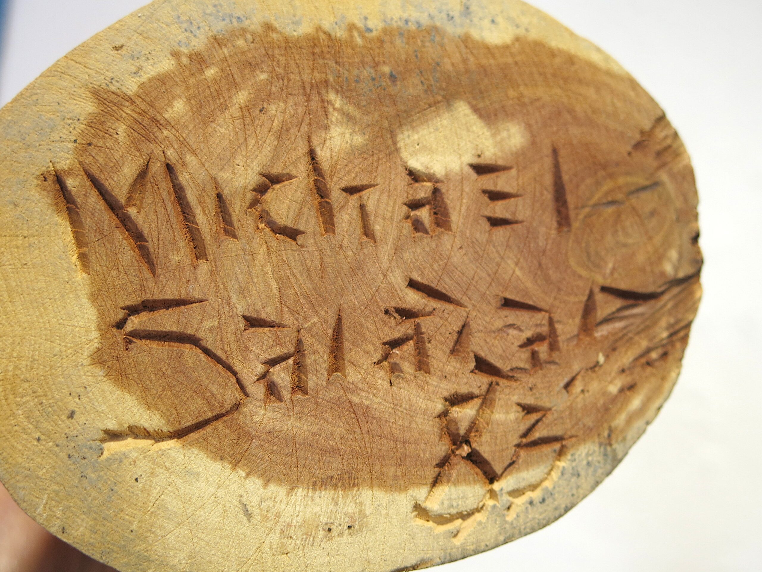 RARE Michael Salazar Signed 1983 Cedar Bulto St. Francis with Bird Taos NM