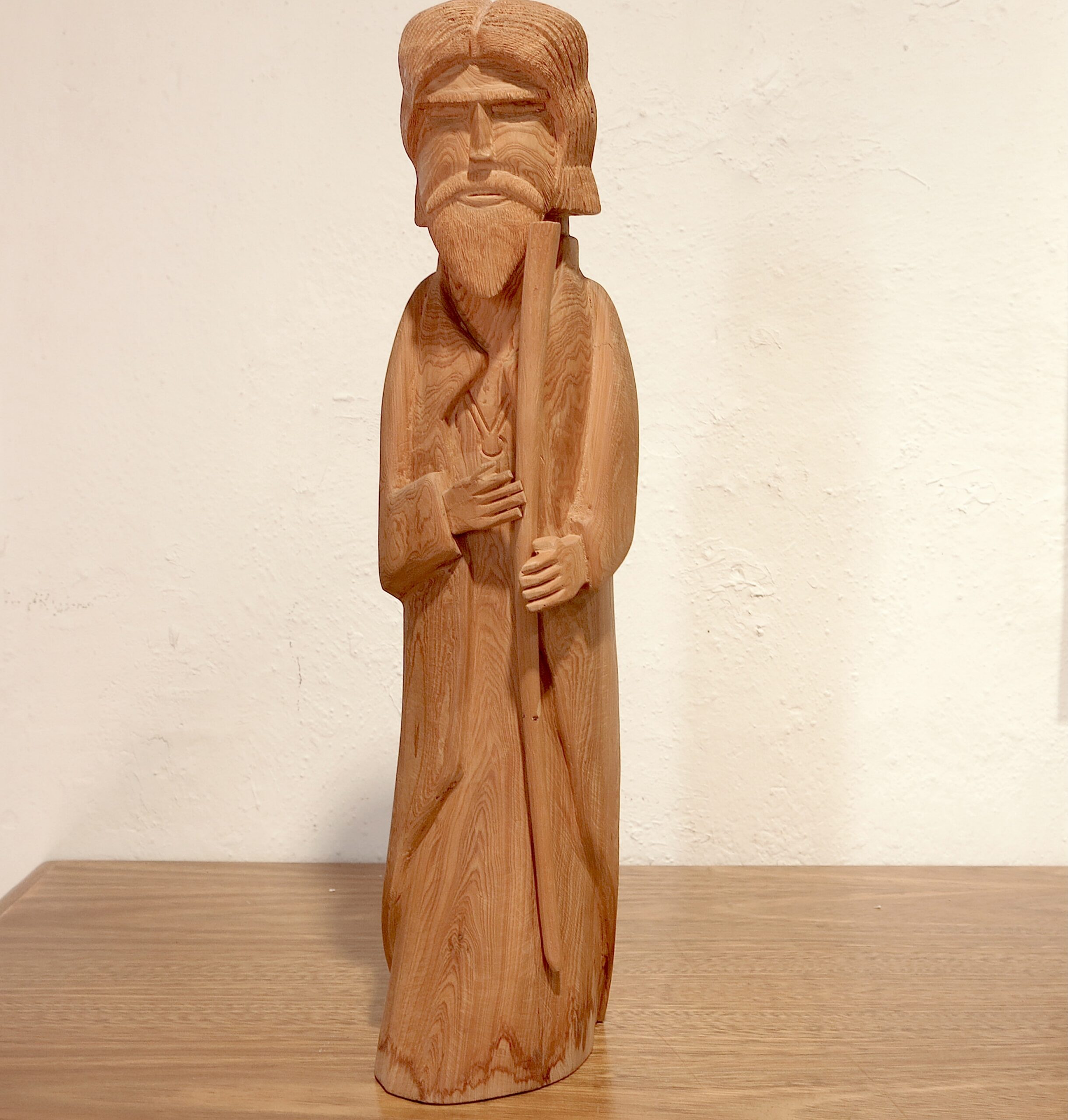 Leo “Del” Salazar Hand-Carved Cedar Bulto Folk Art St. Jude Taos NM