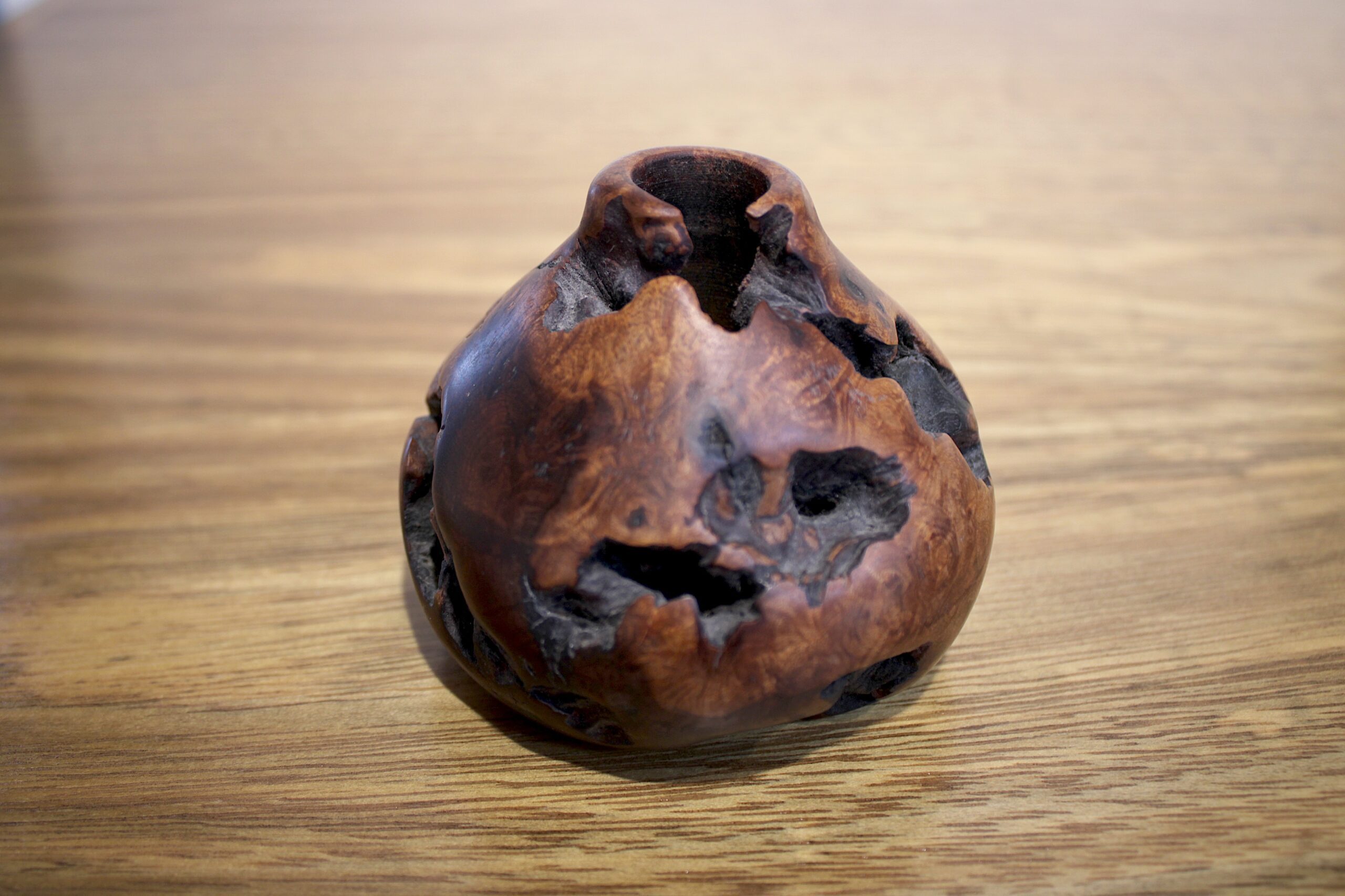 Merrell Arts Manzanita Burl Hollow Form Vase