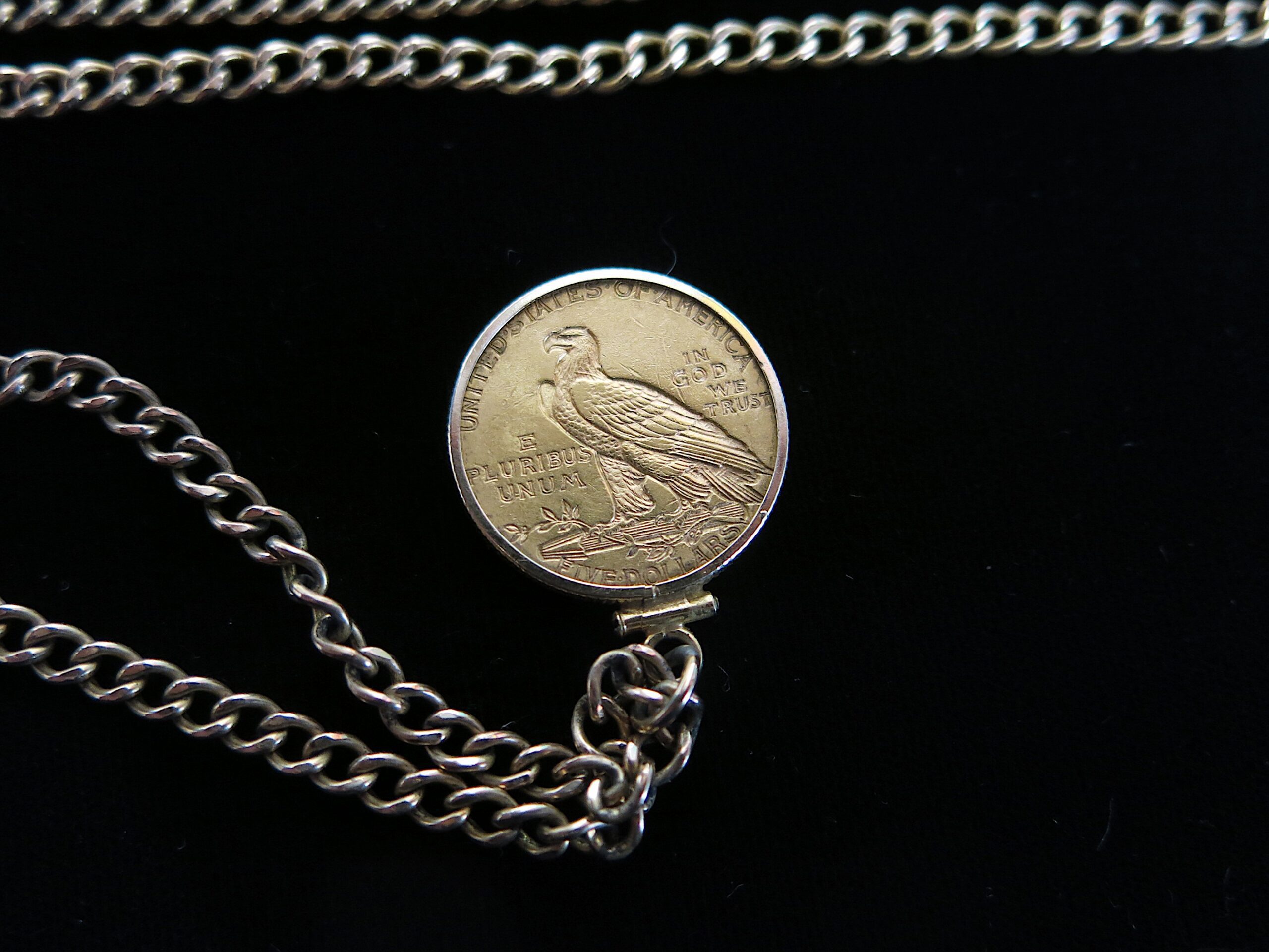 Indian Head 1913 Gold Five Dollar Coin in 14k Gold Bezel - Image 6