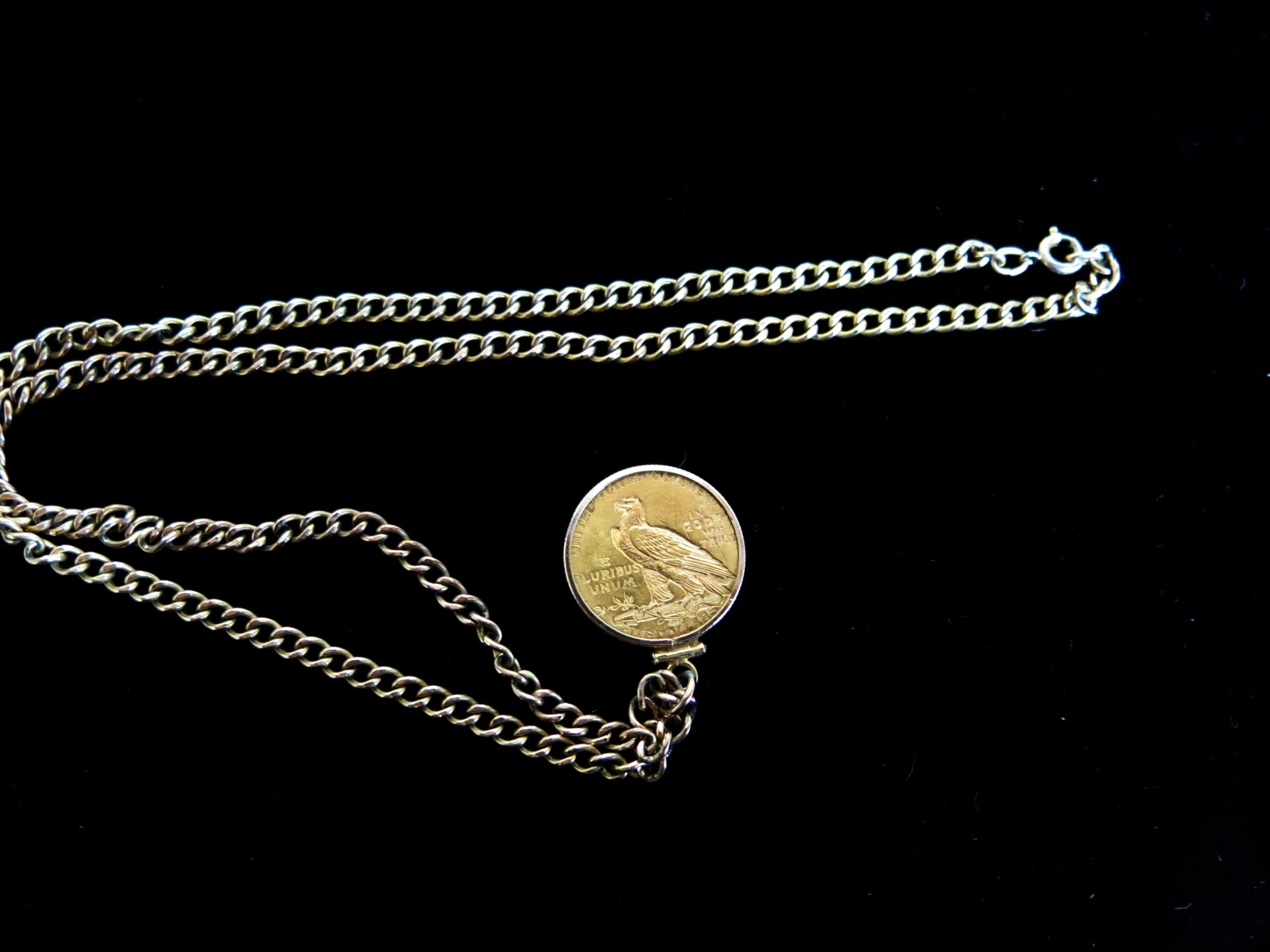 Indian Head 1913 Gold Five Dollar Coin in 14k Gold Bezel - Image 7