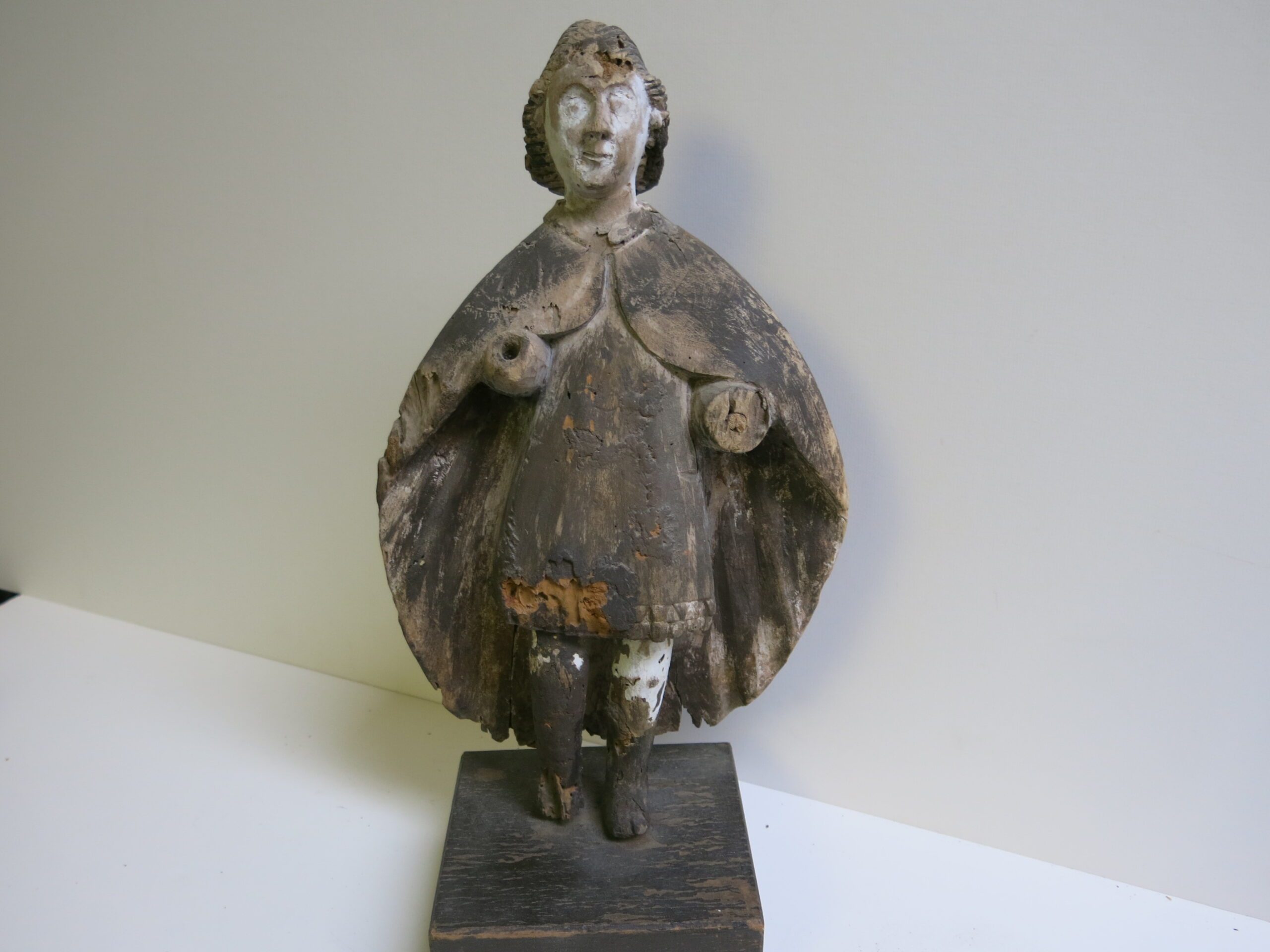 18th C. Truchas Master Santero Polychrome Bulto - Image 5