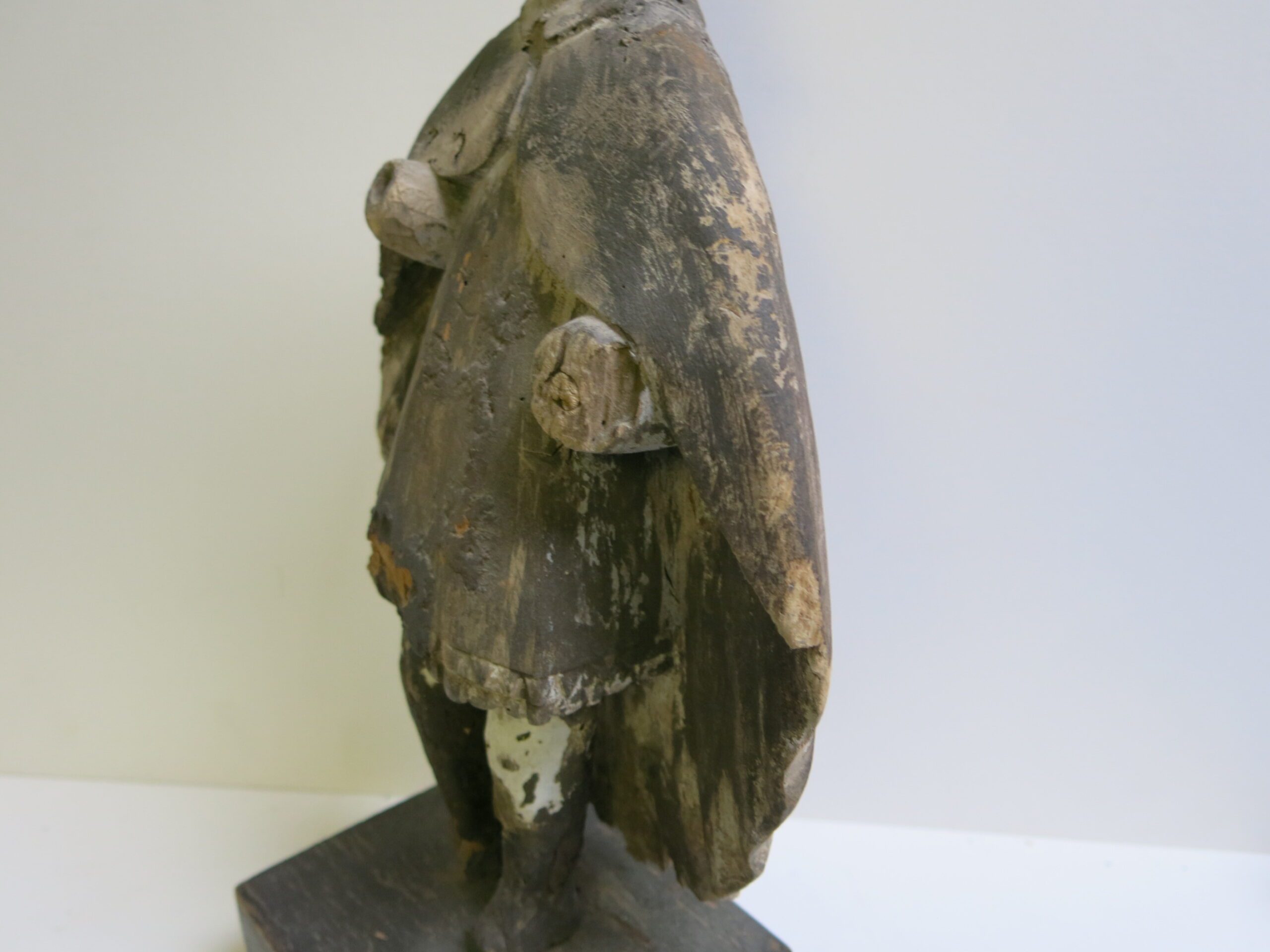 18th C. Truchas Master Santero Polychrome Bulto - Image 12