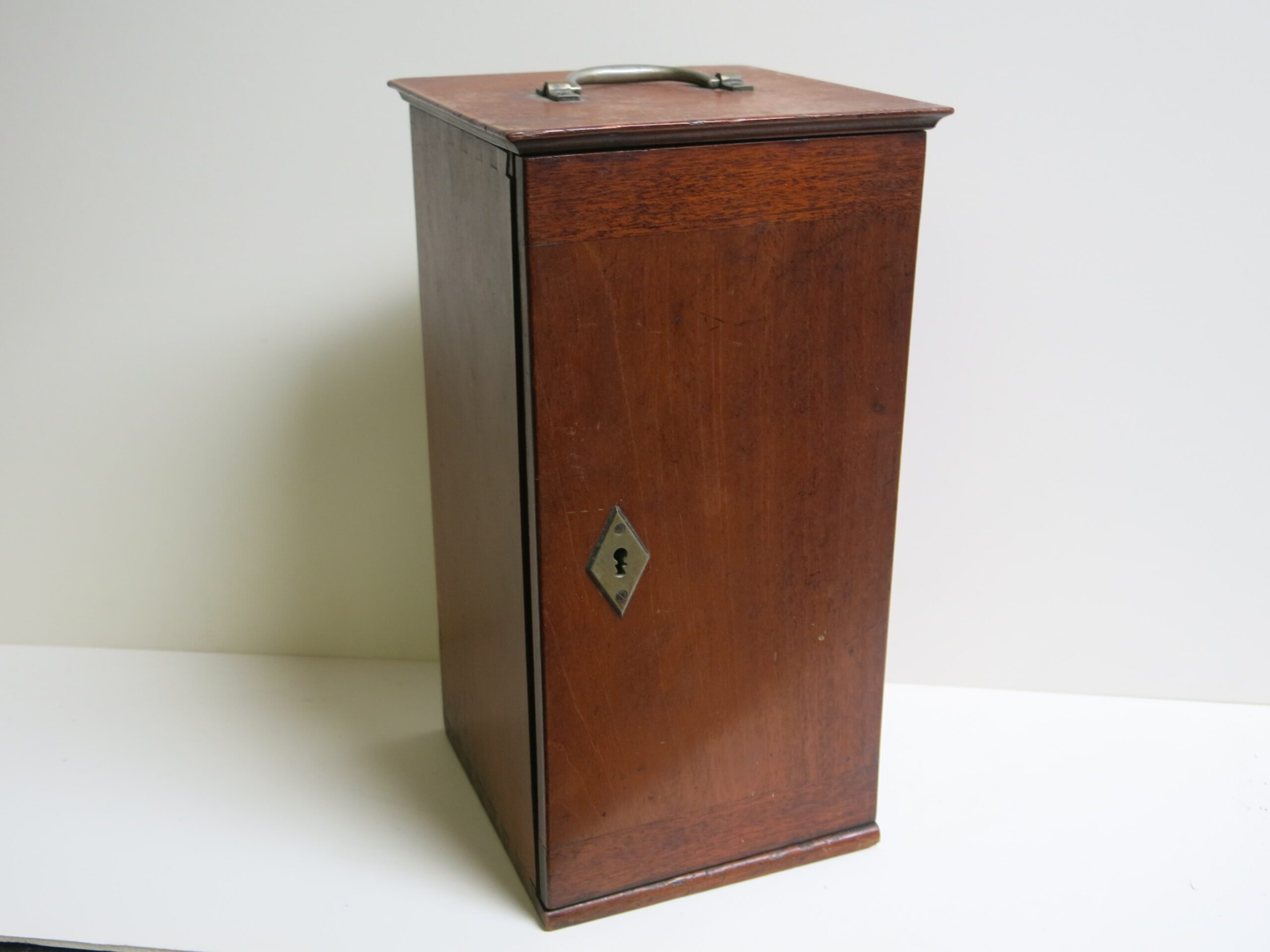 Victorian Mahogany Smoker’s Cabinet Pipe Humidor c.1890-1910