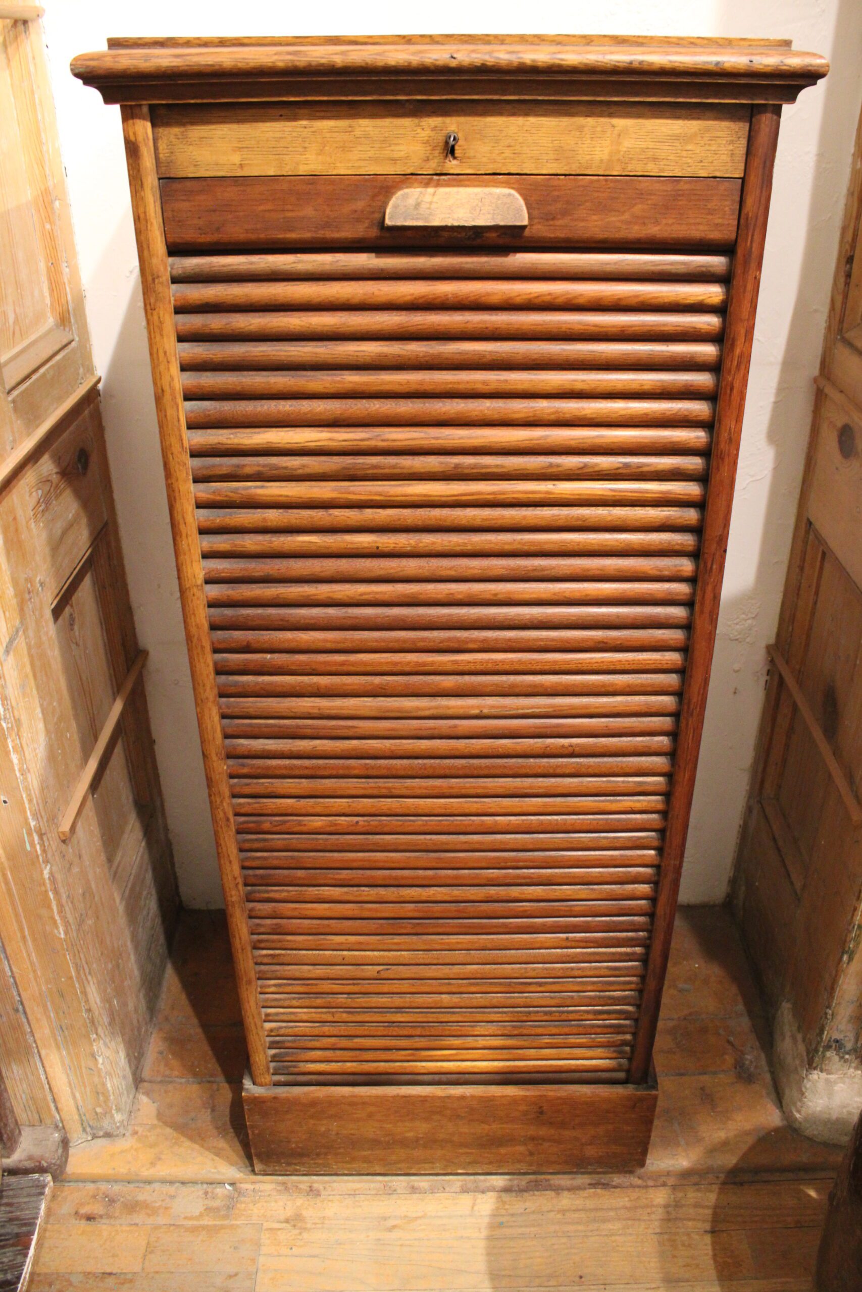 Shannon File Co. Oak Tambour Filing Cabinet c.1895-1910