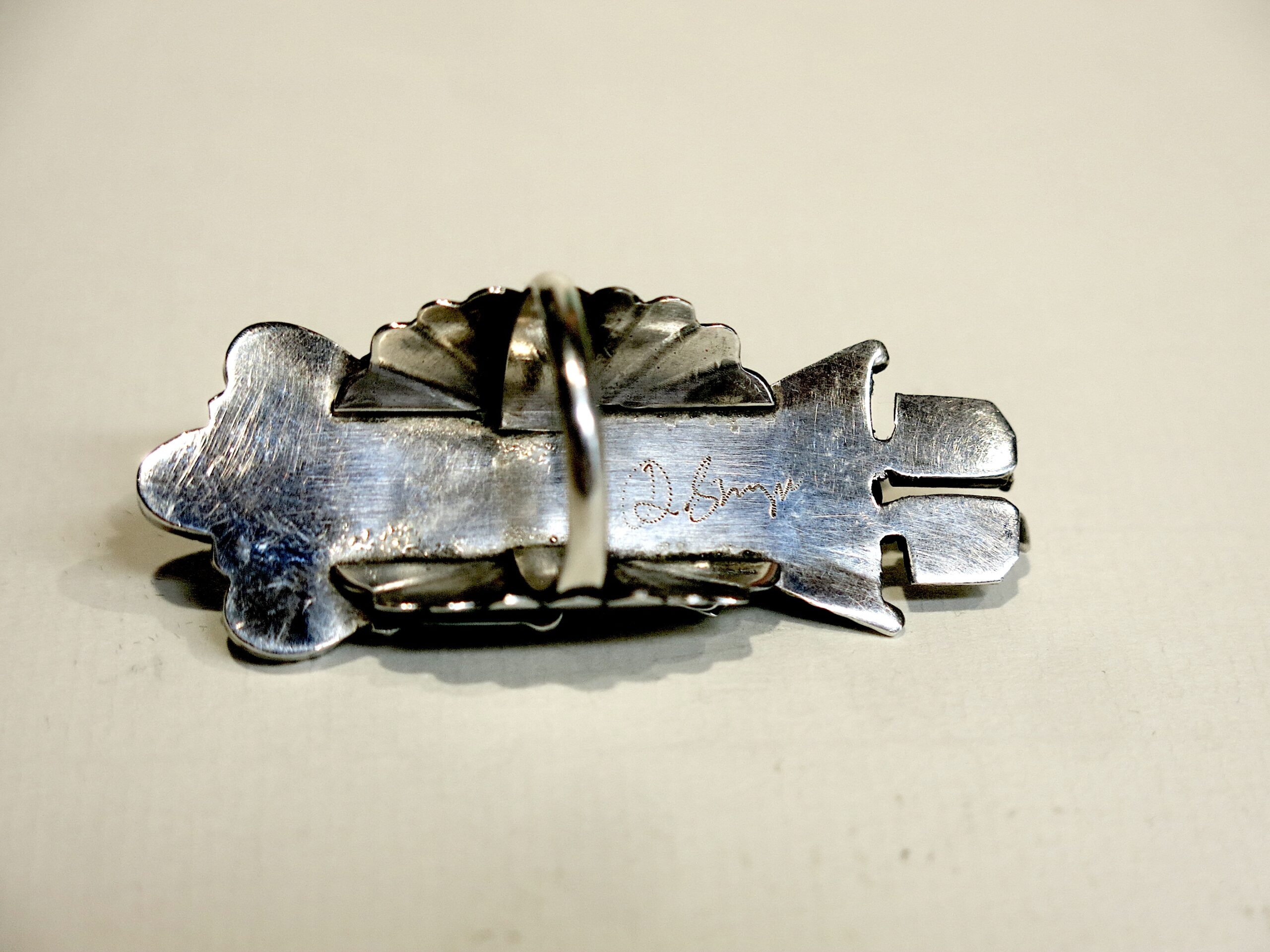 Navajo Sterling Silver Kachina Figure Ring, Signed J. Shyn - Image 6