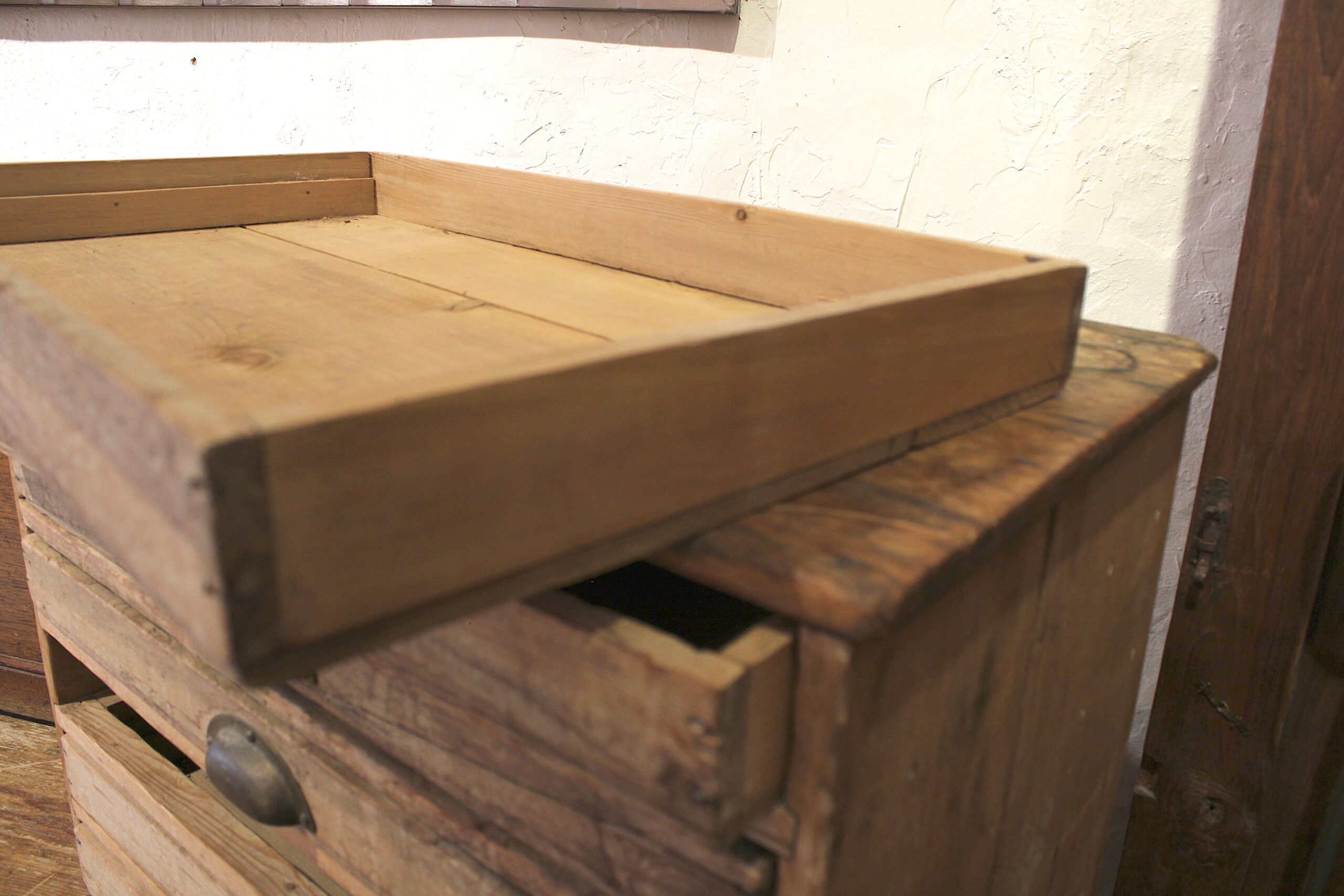Primitive Pine 6-Drawer Watchmaker's Parts Cabinet c.1880-1910 - Image 4
