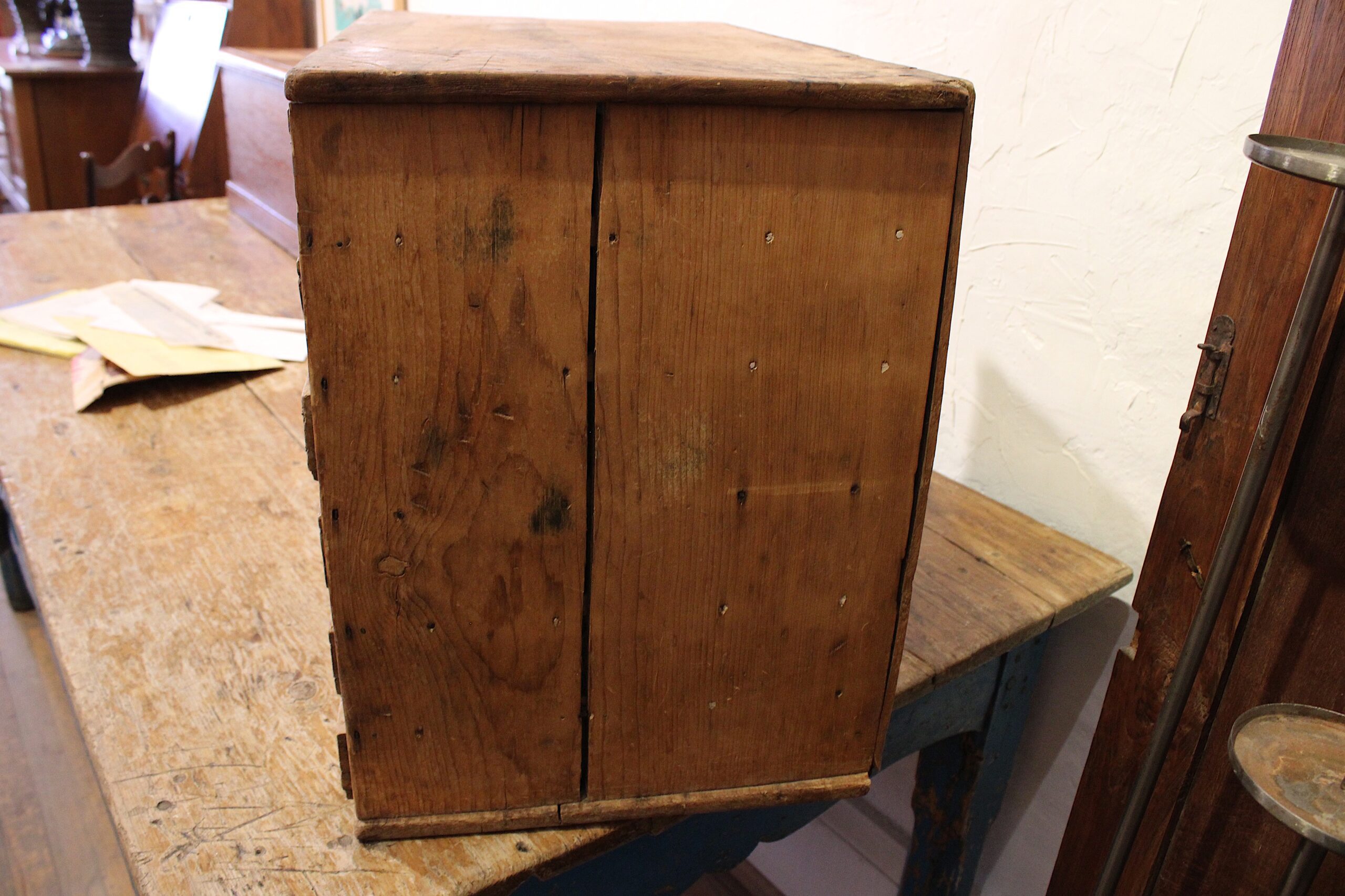 Primitive Pine 6-Drawer Watchmaker's Parts Cabinet c.1880-1910 - Image 6