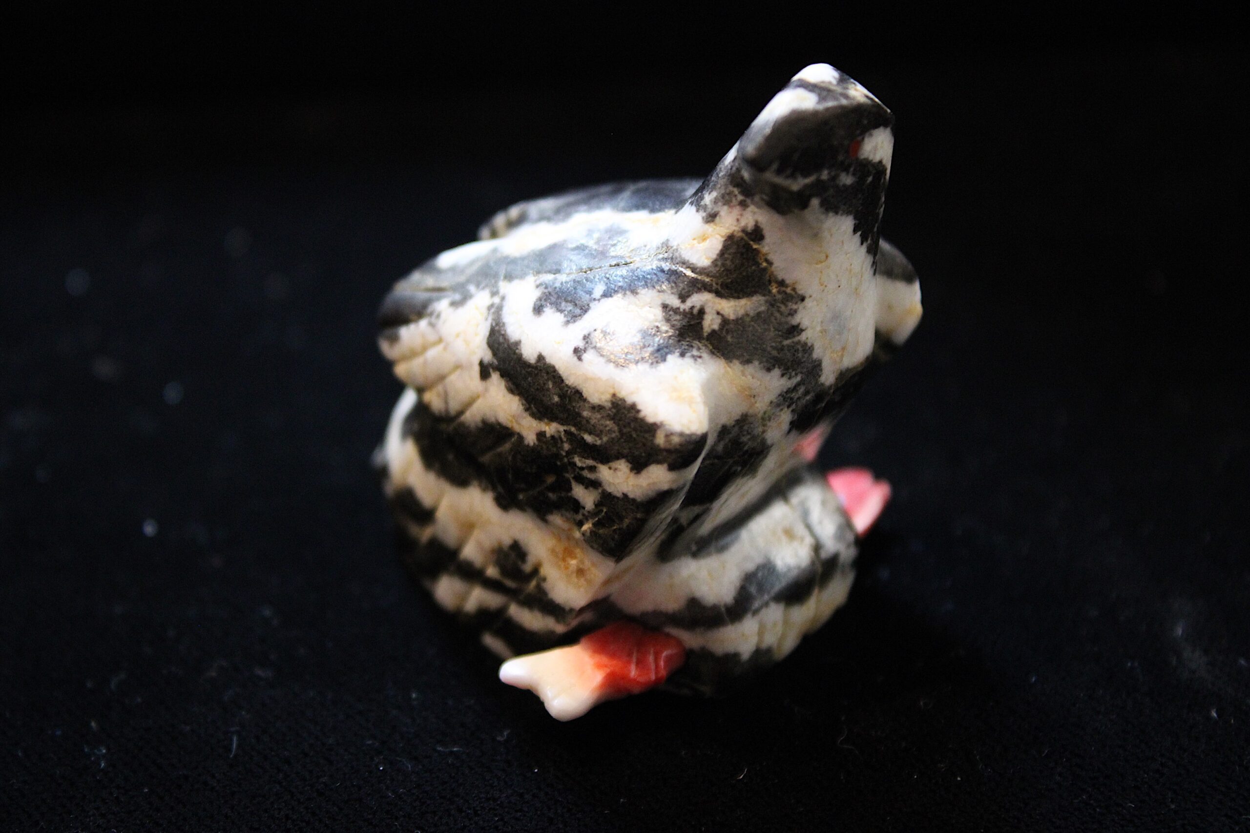 Gibbs Othole Signed Zebra Marble Eagle Fetish