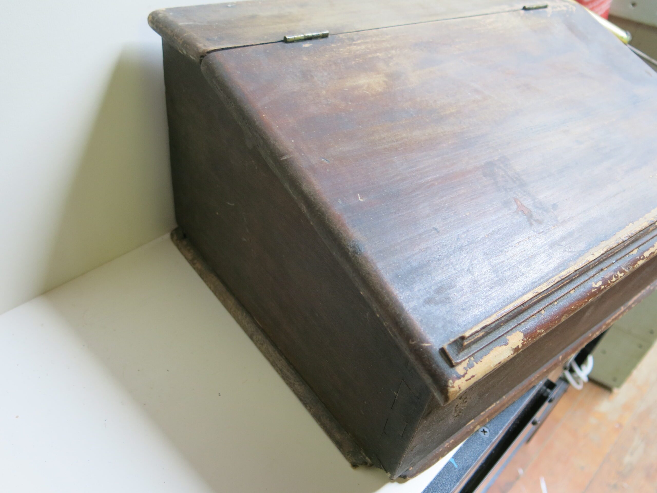 Victorian Stenciled and Monogramed Document Box & Portable Desk - Image 8