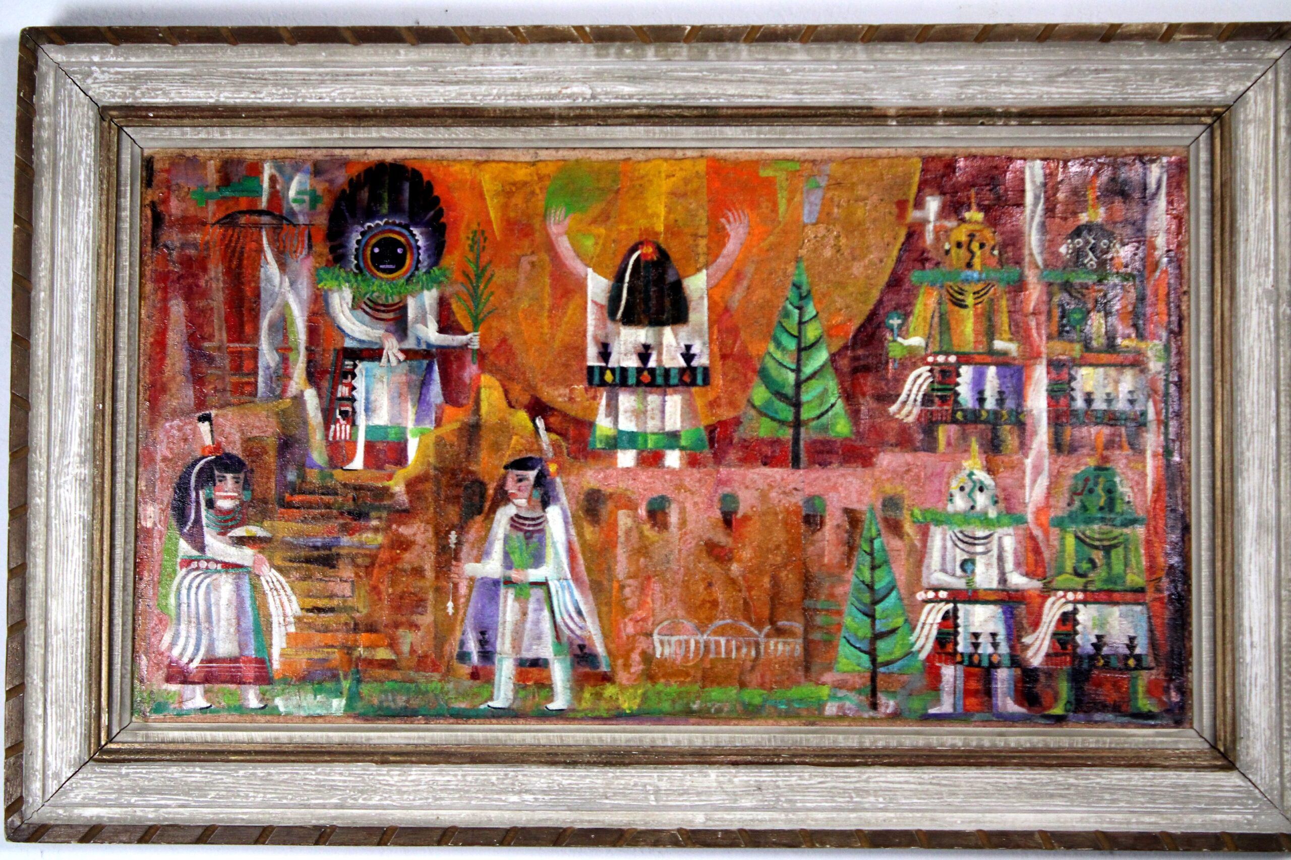 Charles Stewart “The Great Fire Fraternity” Oil On Canvas