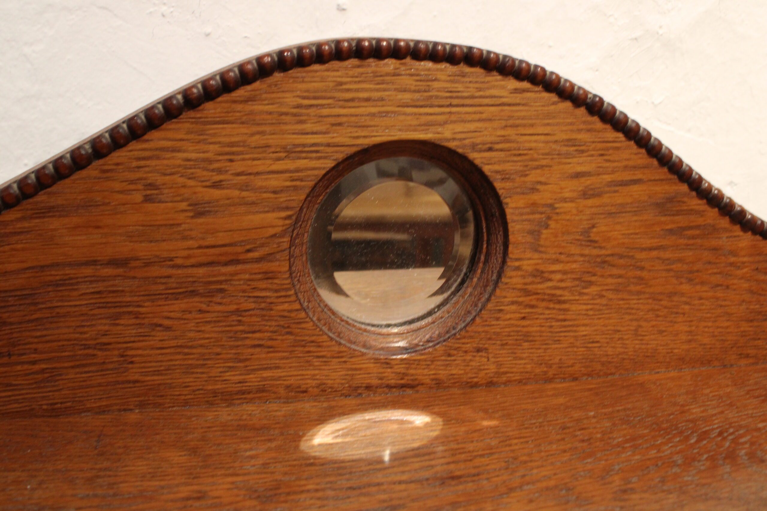 Edwardian English Oak Drop Front Secretary Desk - Image 5