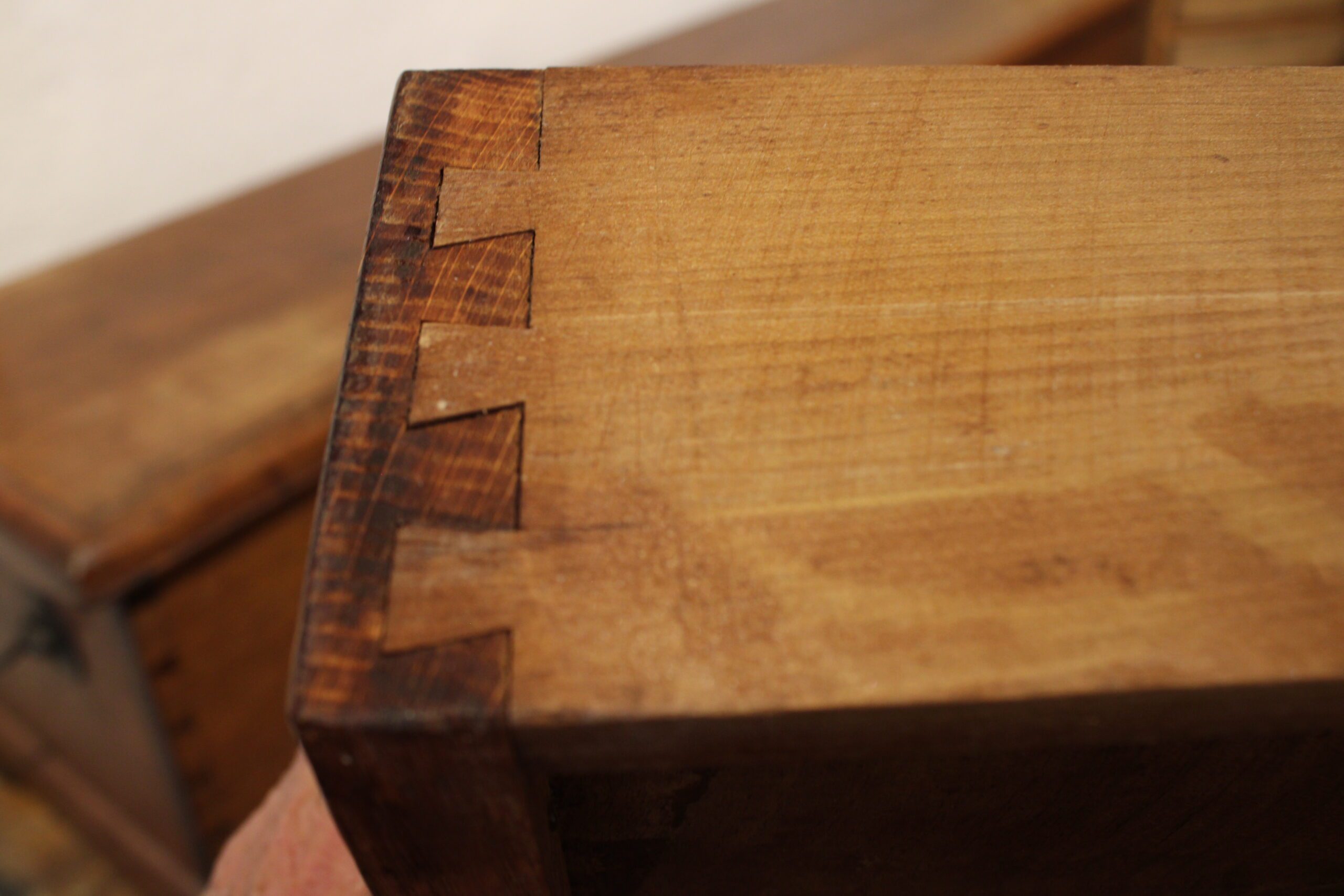 Edwardian English Oak Drop Front Secretary Desk - Image 8