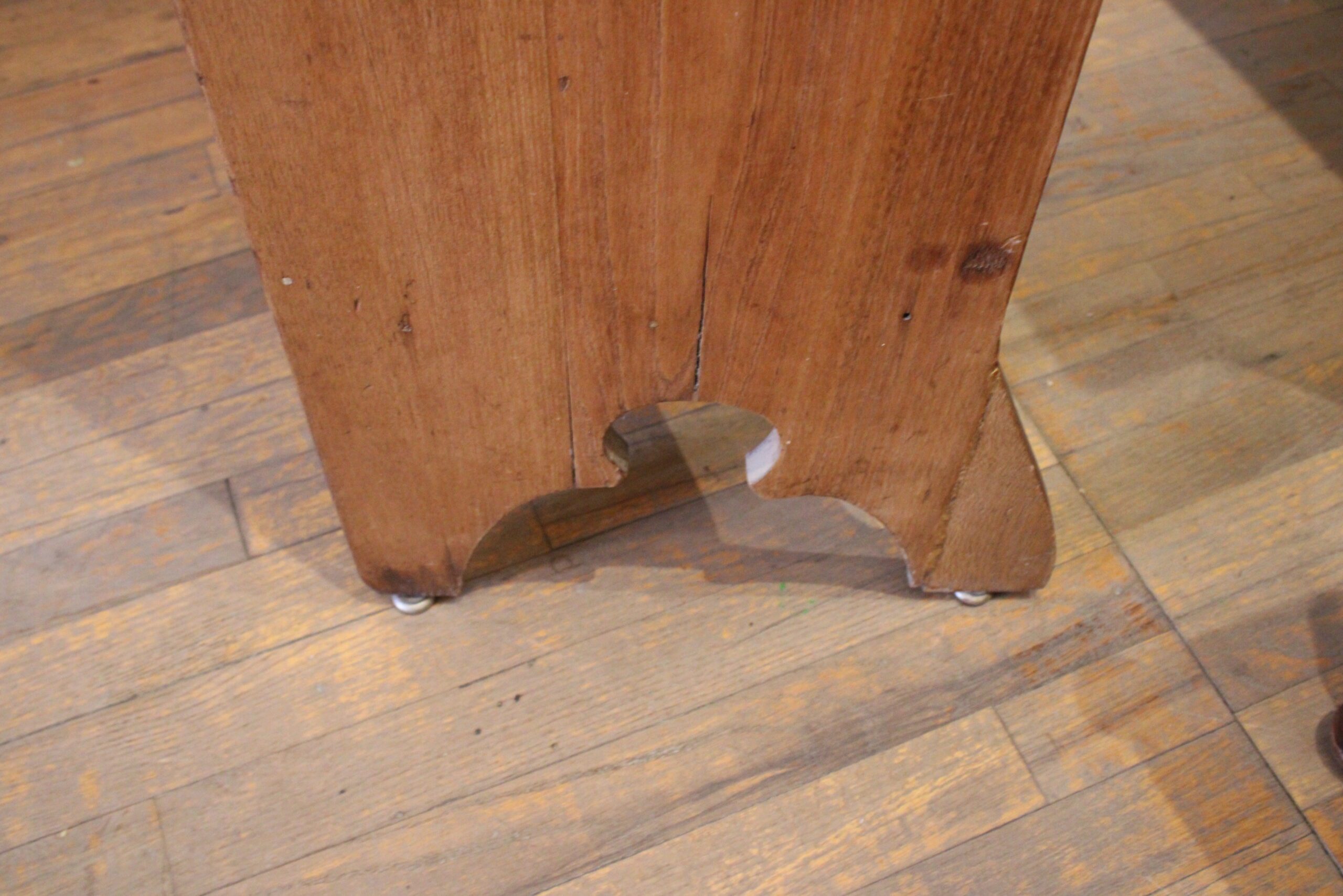 Edwardian English Oak Drop Front Secretary Desk - Image 16